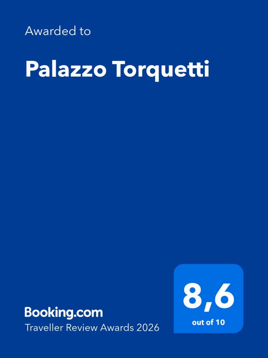 Certificate/Award in Palazzo Torquetti