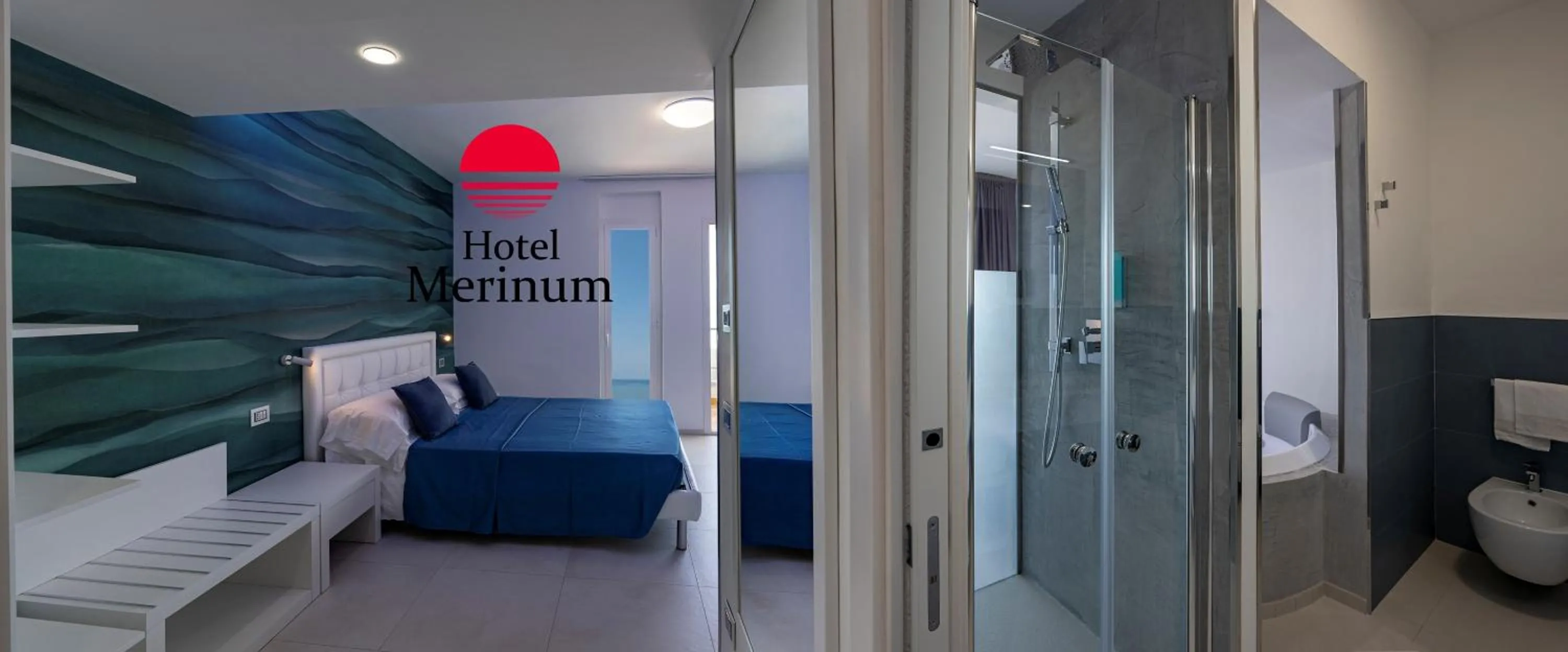Shower, Bed in Hotel Merinum