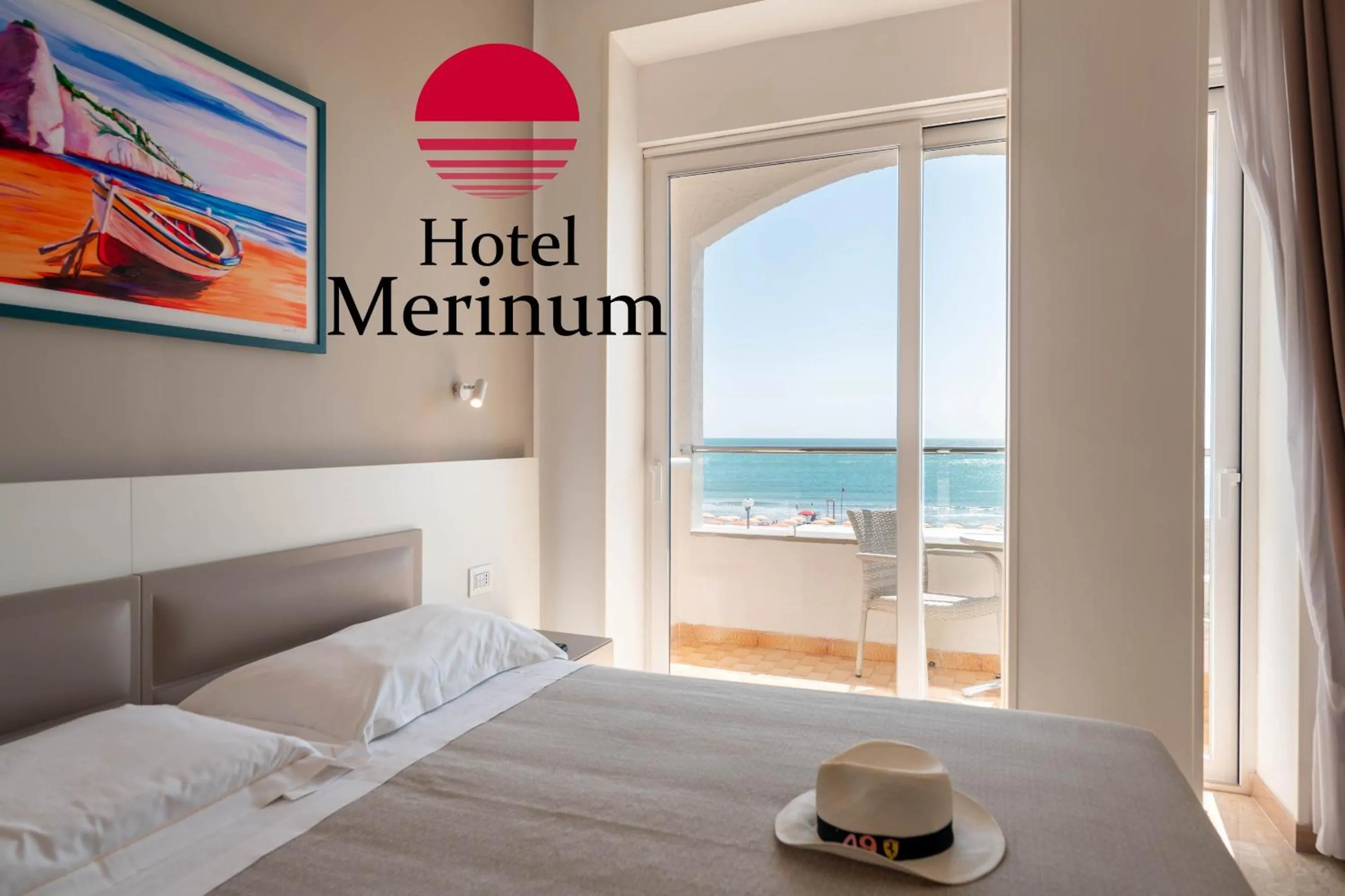 Balcony/Terrace, Bed in Hotel Merinum