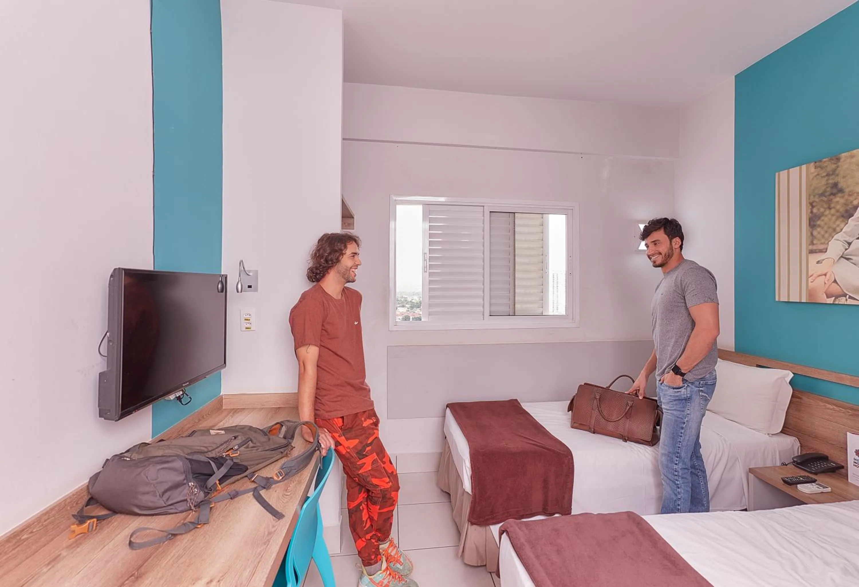 Bed in Mega Moda Goiania Hotel