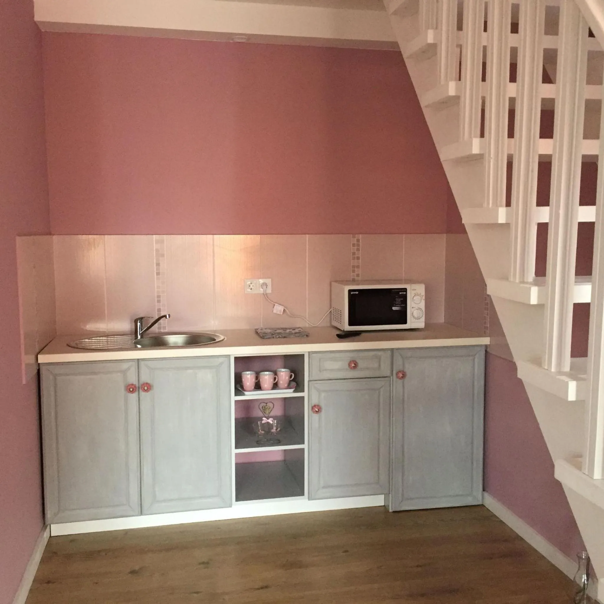 Kitchen or kitchenette in Guest House Romantika Panzio
