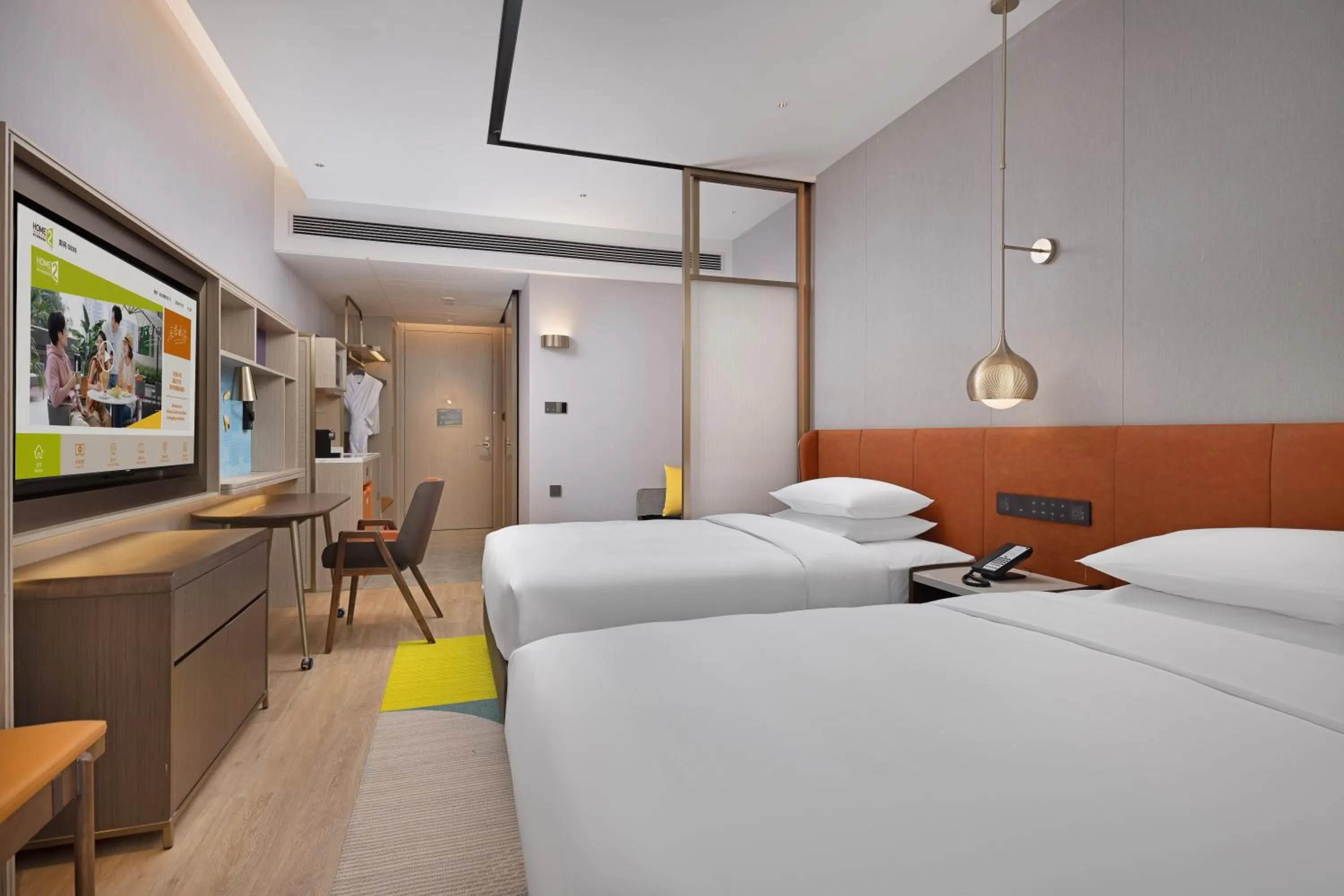 Photo of the whole room, Bed in Home2 Suite by Hilton Chongqing Wanzhou