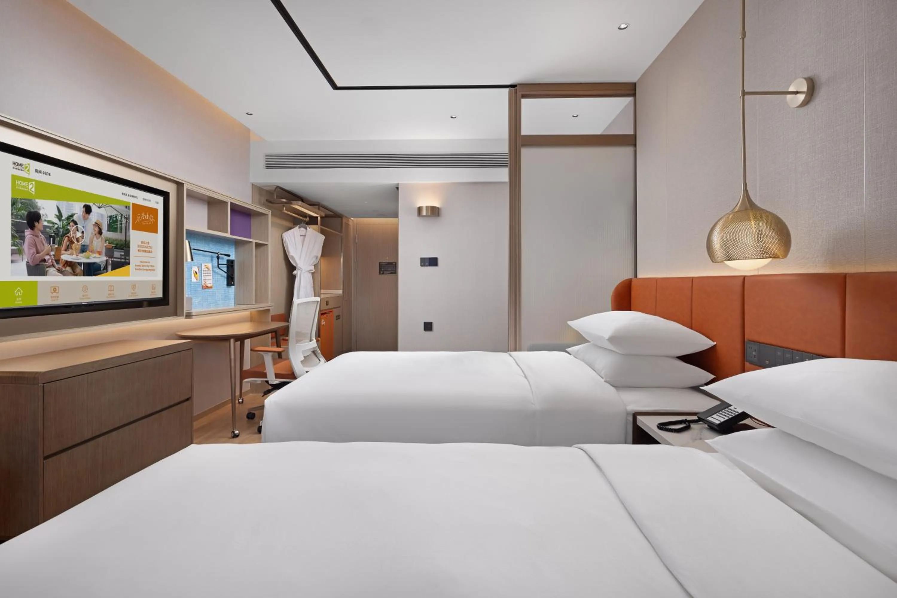 Photo of the whole room, Bed in Home2 Suite by Hilton Harbin Central Street