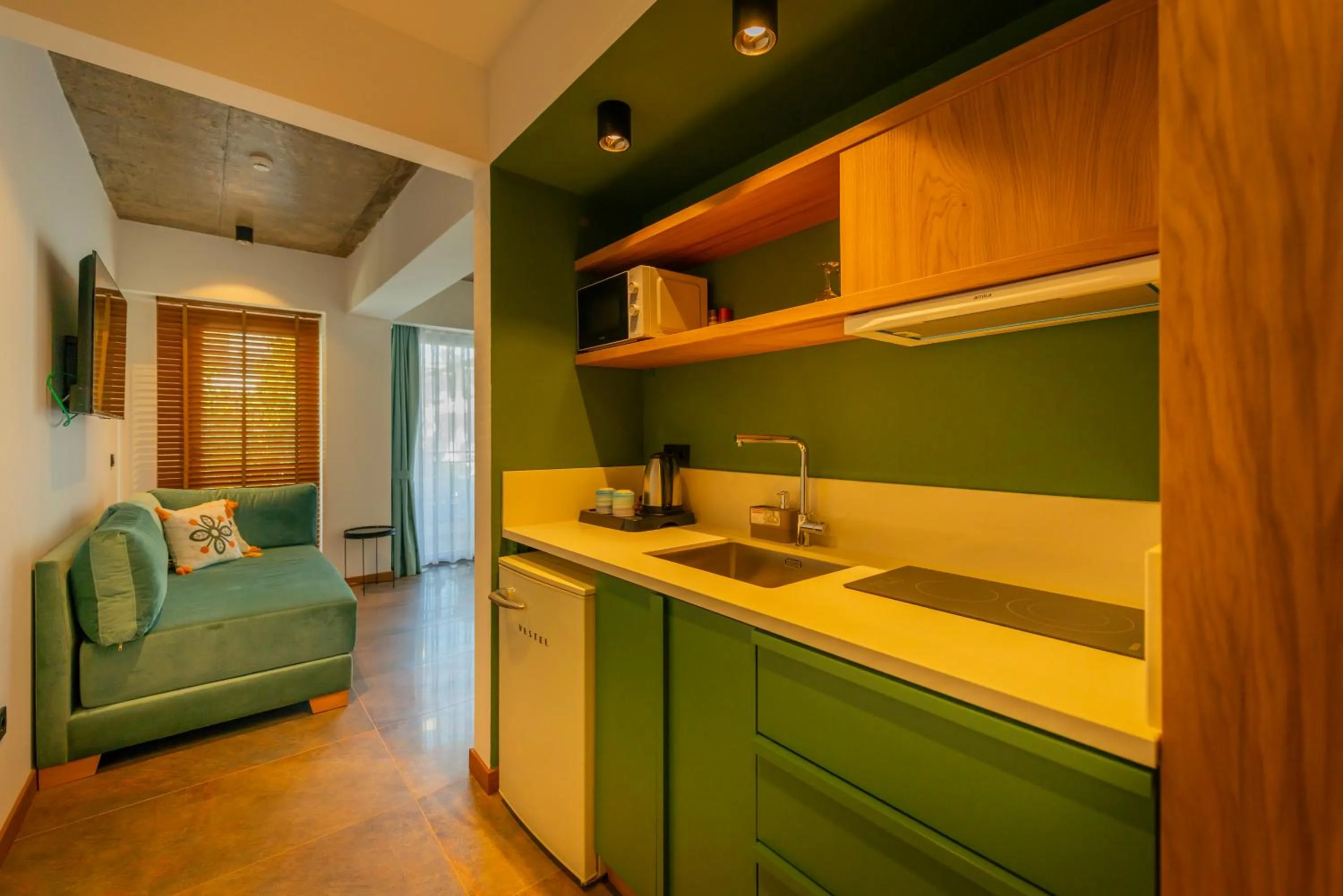 Kitchen or kitchenette in Nakas Hotel