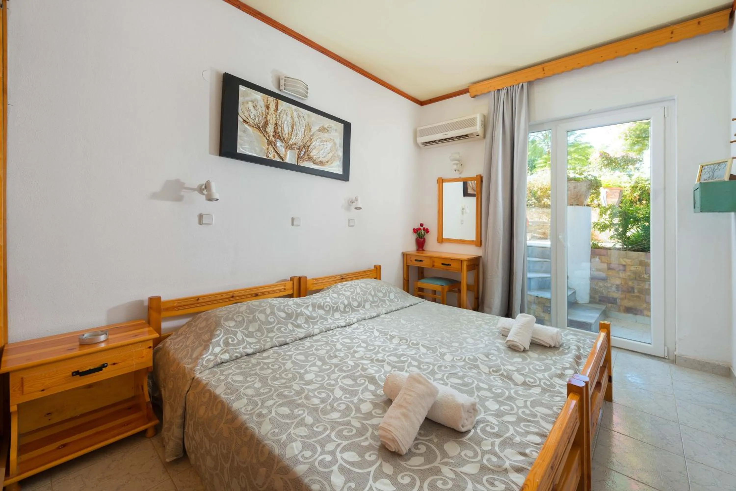 Bedroom, Bed in Melody Studios Faliraki