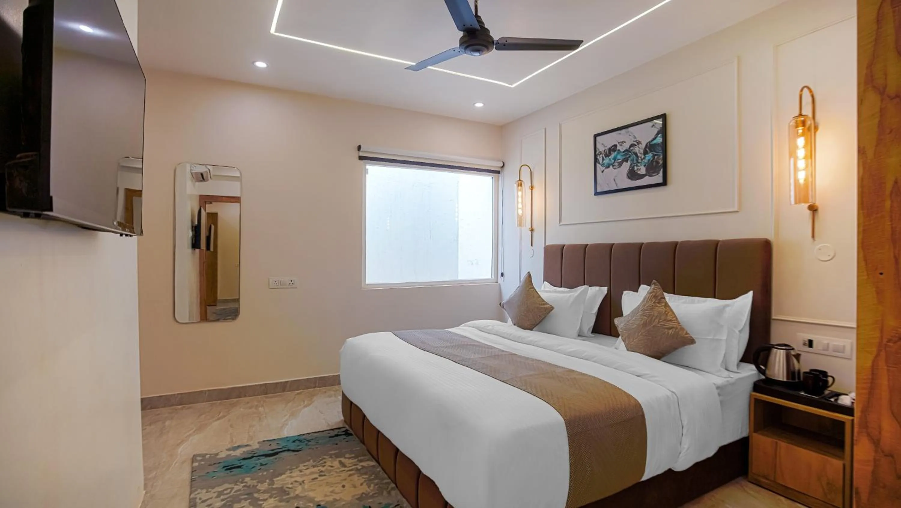 Bedroom, Bed in Perfectstayz Premium Varanasi