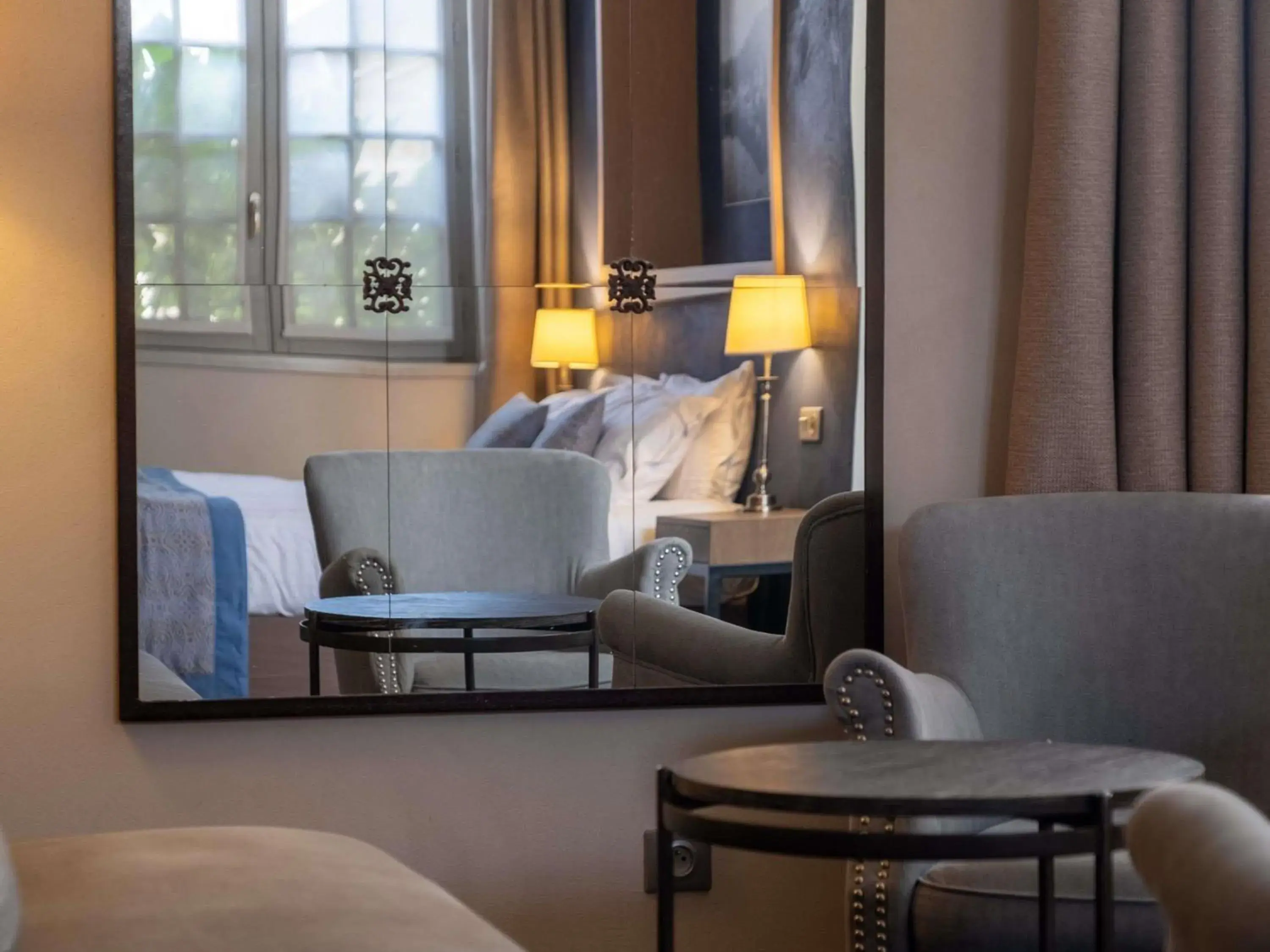 Bedroom, Bed in Hotel de L'Abbaye Le Tronchet - Handwritten Collection Bedroom, Bed in Hotel de L'Abbaye Le Tronchet - Handwritten Collection