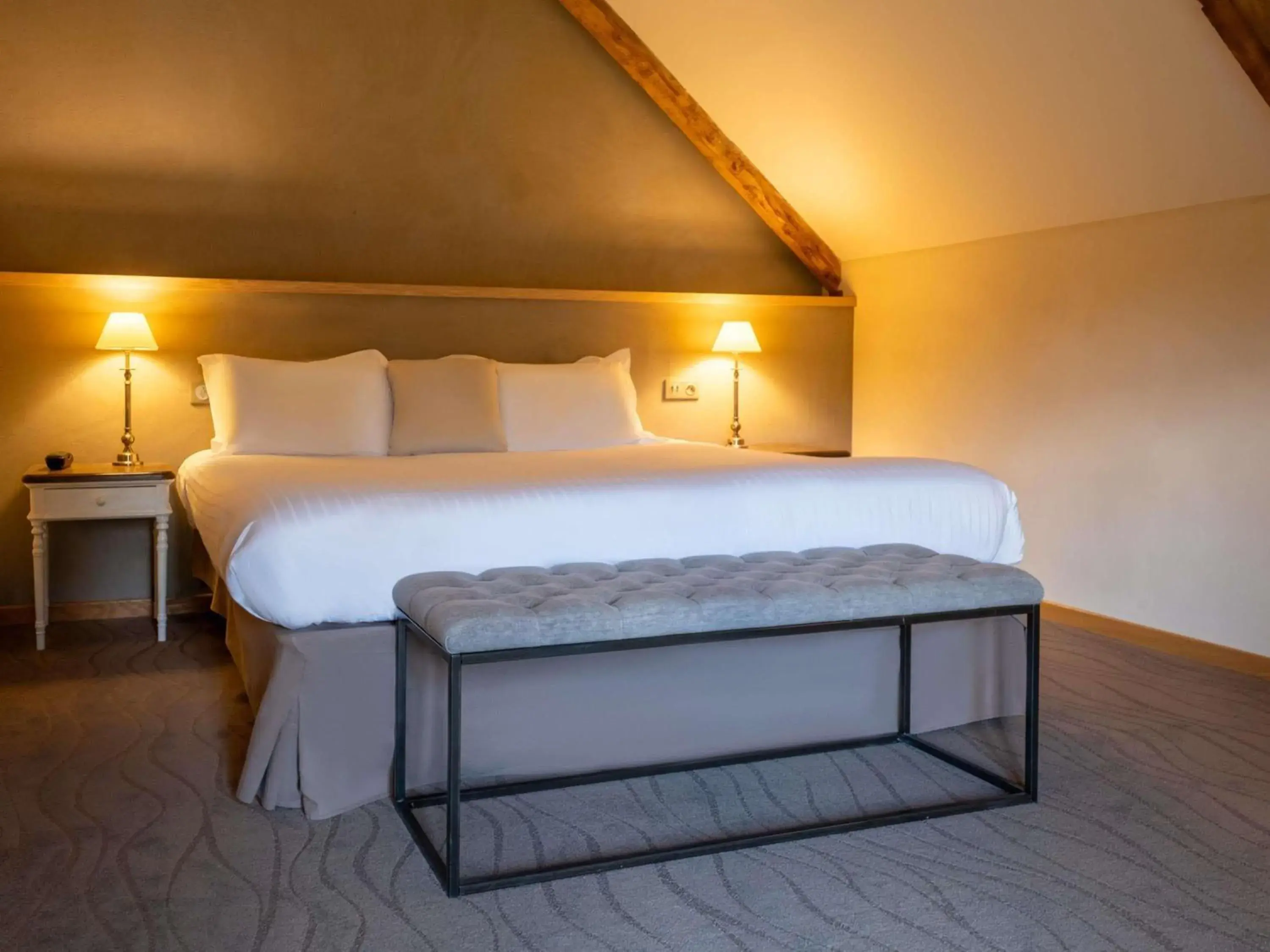 Bedroom, Bed in Hotel de L'Abbaye Le Tronchet - Handwritten Collection Bedroom, Bed in Hotel de L'Abbaye Le Tronchet - Handwritten Collection