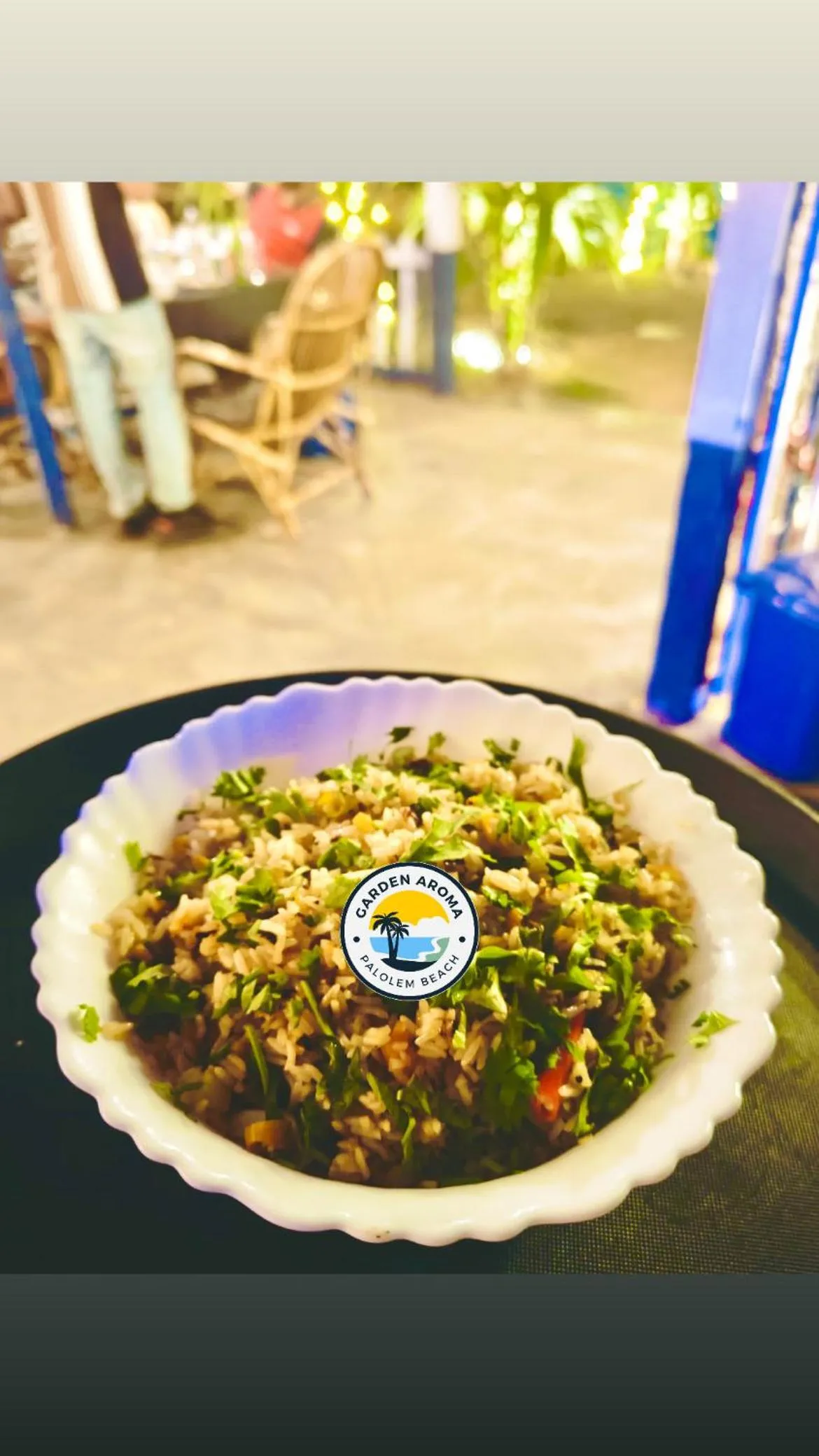 Breakfast in Garden Aroma Palolem, Beachside Hostel & Cafe Bar