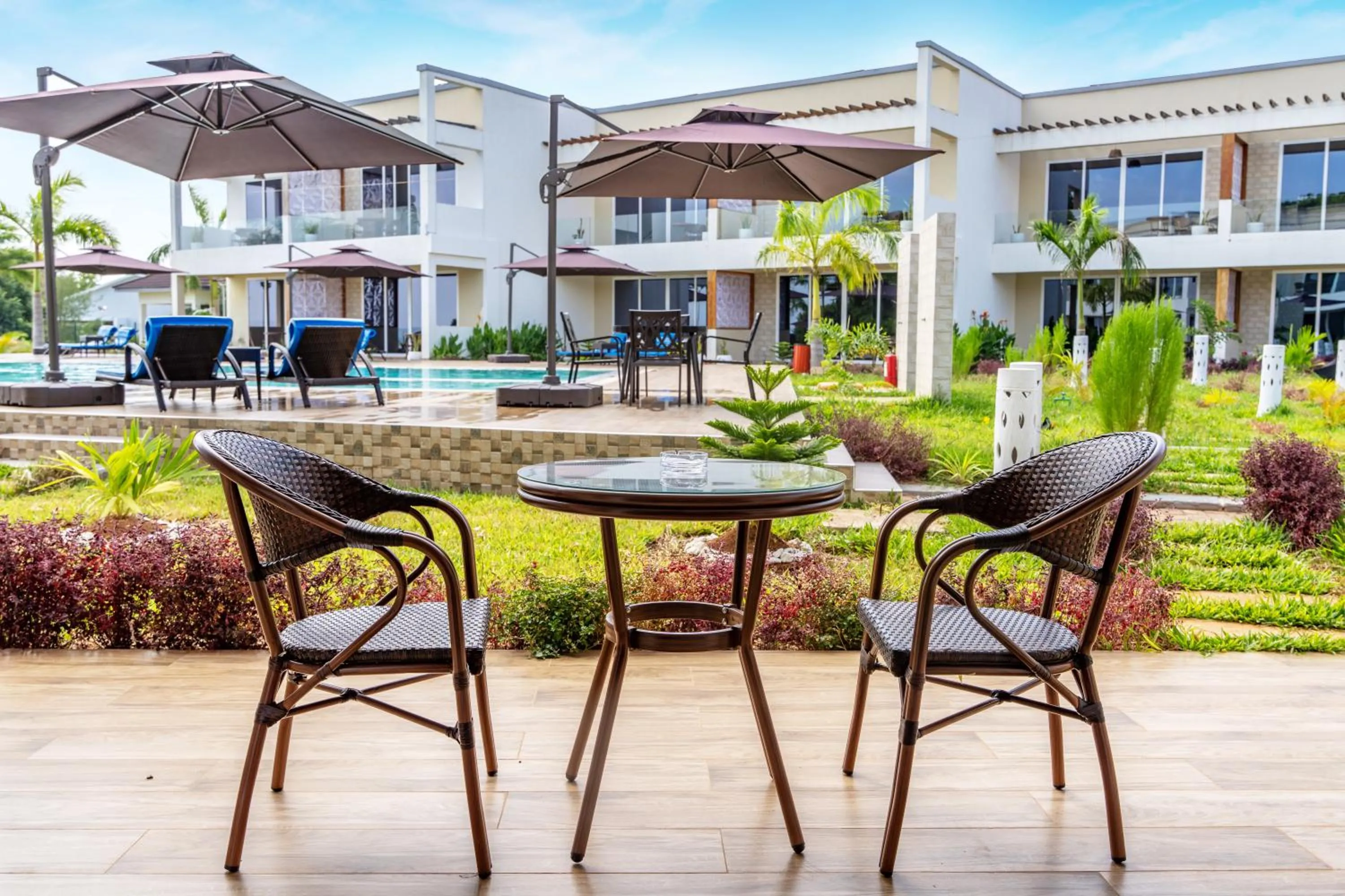 Patio in Blue Ocean Resort & Residences