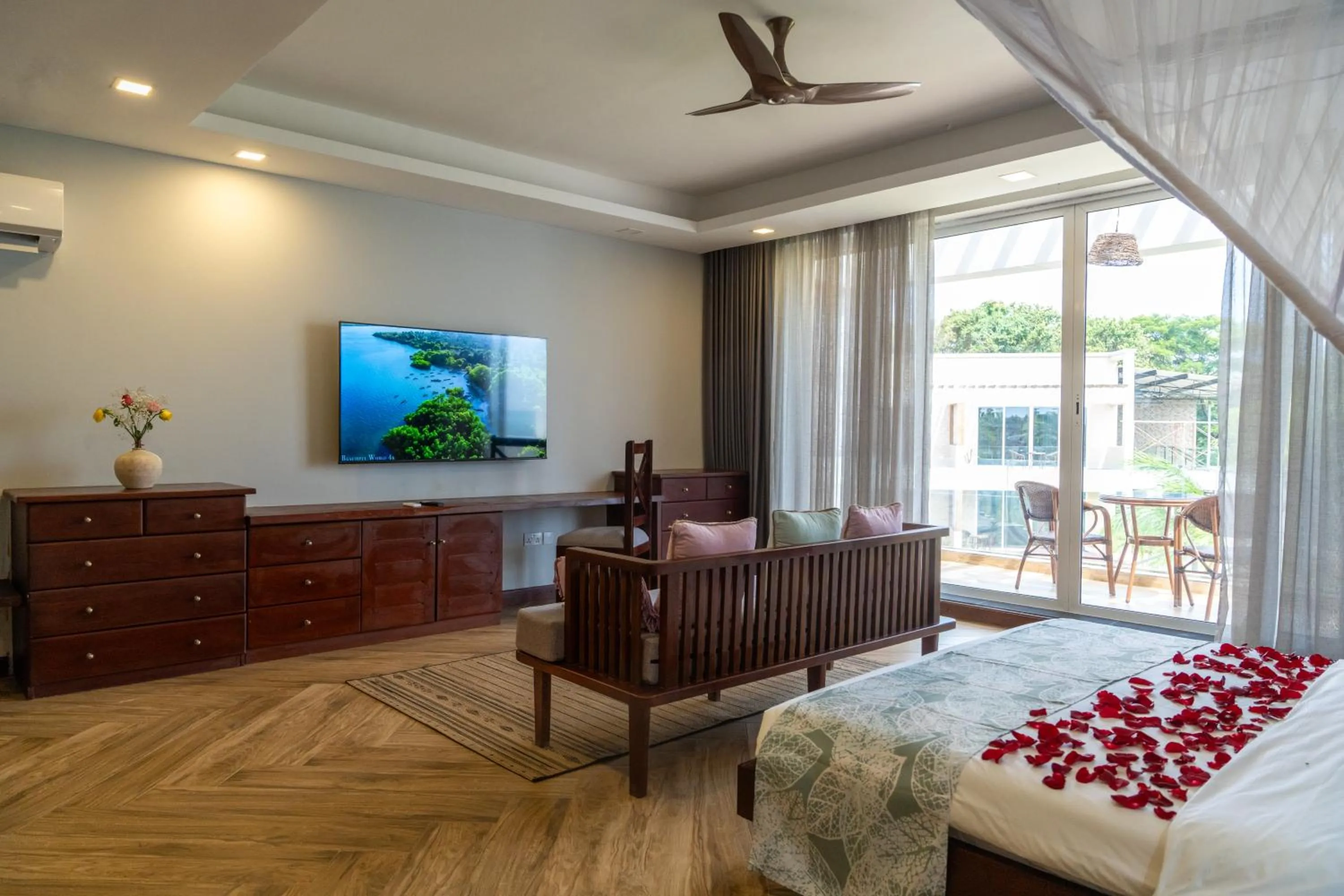 Bed in Blue Ocean Resort & Residences