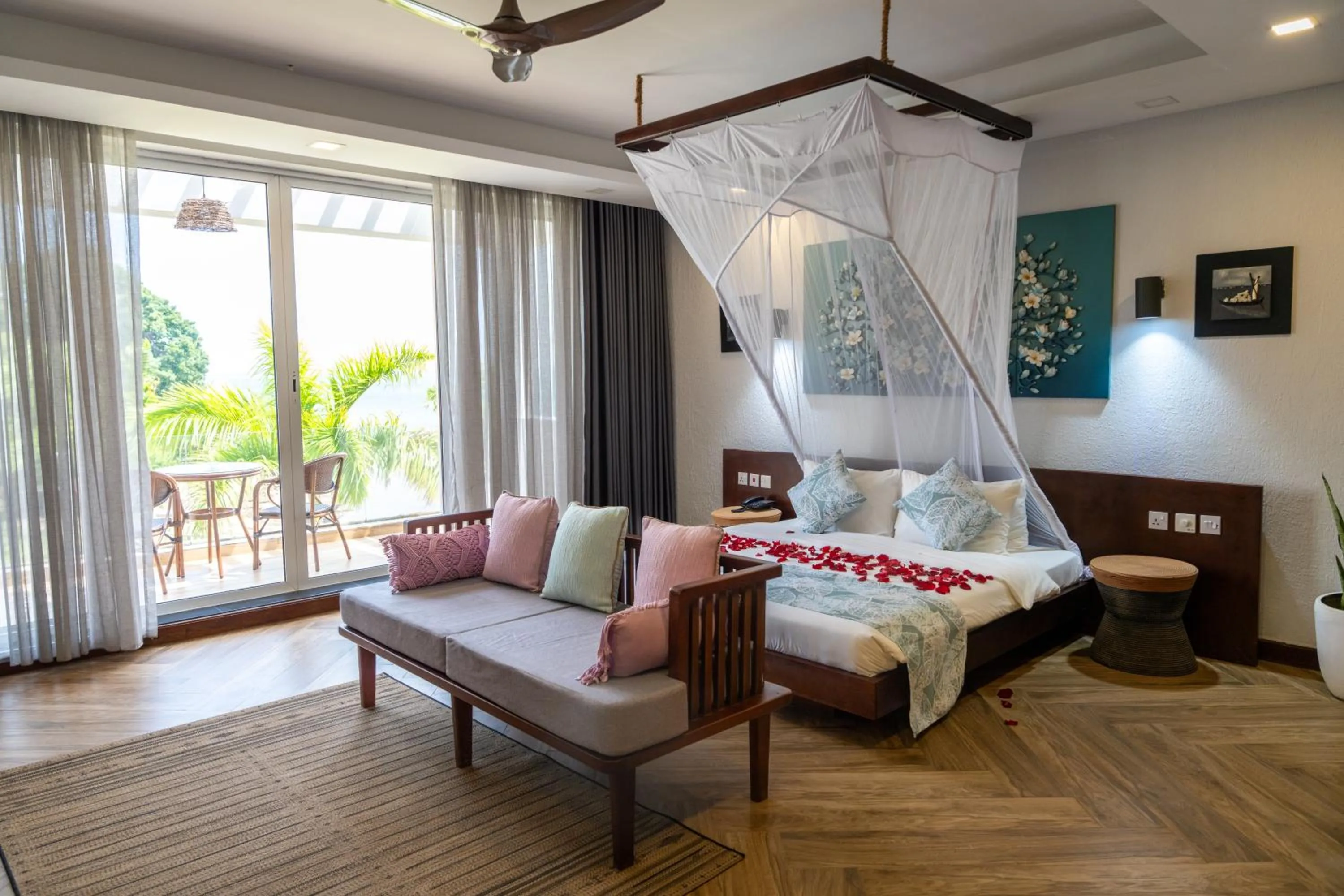 Bed in Blue Ocean Resort & Residences