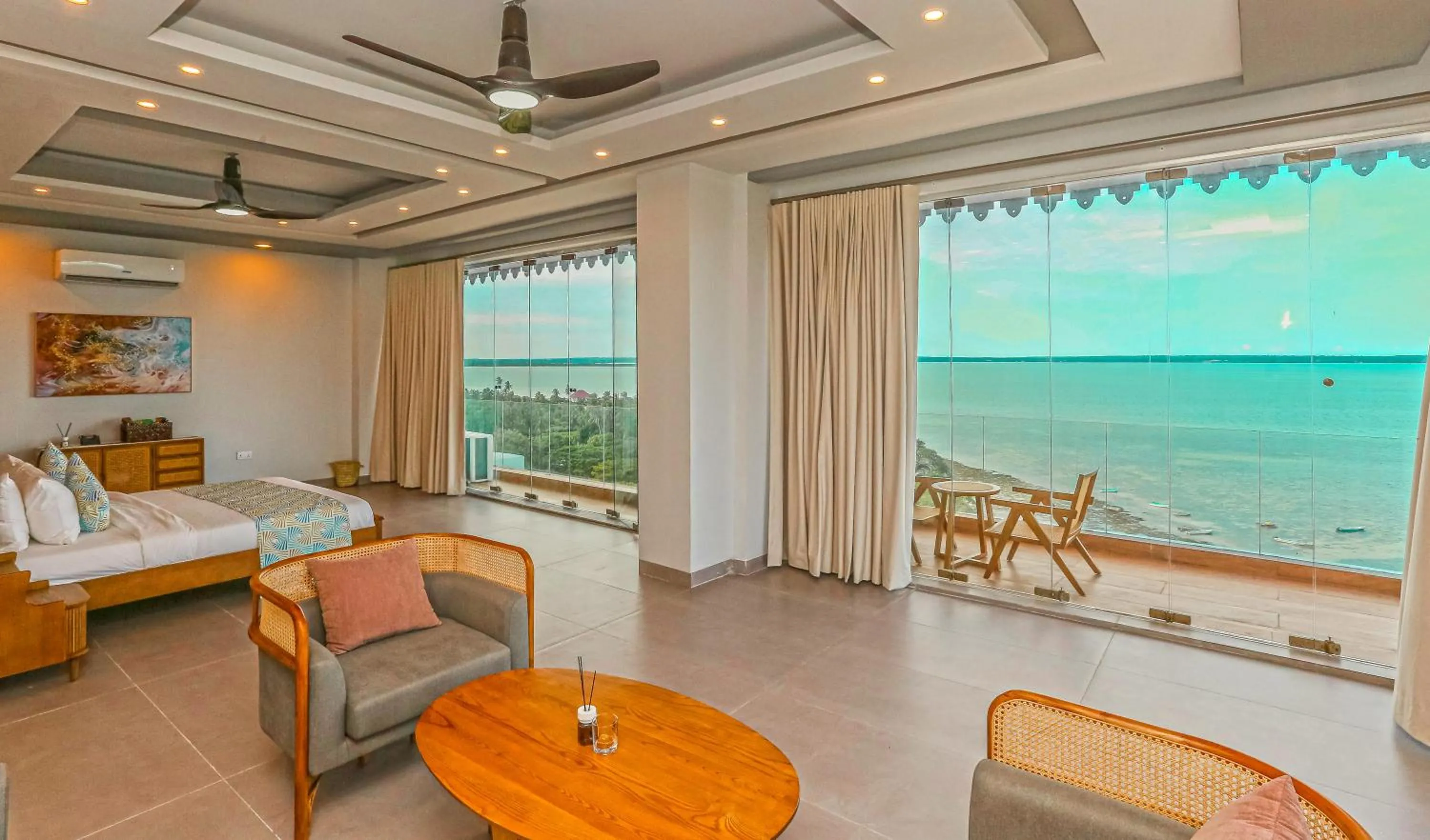 Bed in Blue Ocean Resort & Residences