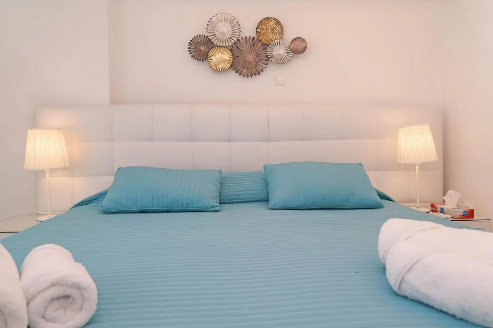 Bed in Adikri Villas & Suites