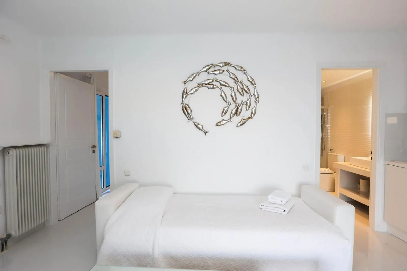 Bed in Adikri Villas & Suites