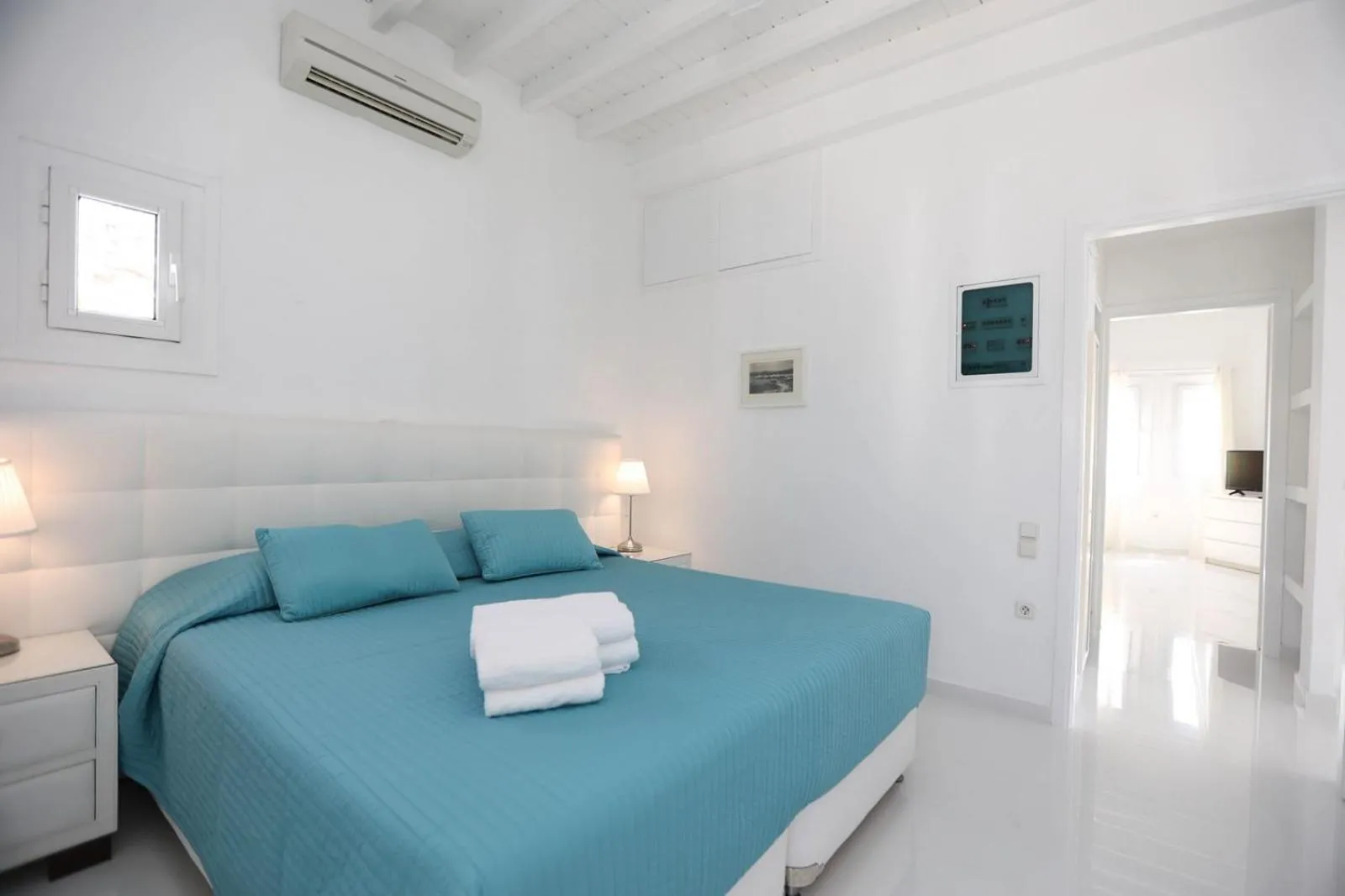 Bed in Adikri Villas & Suites