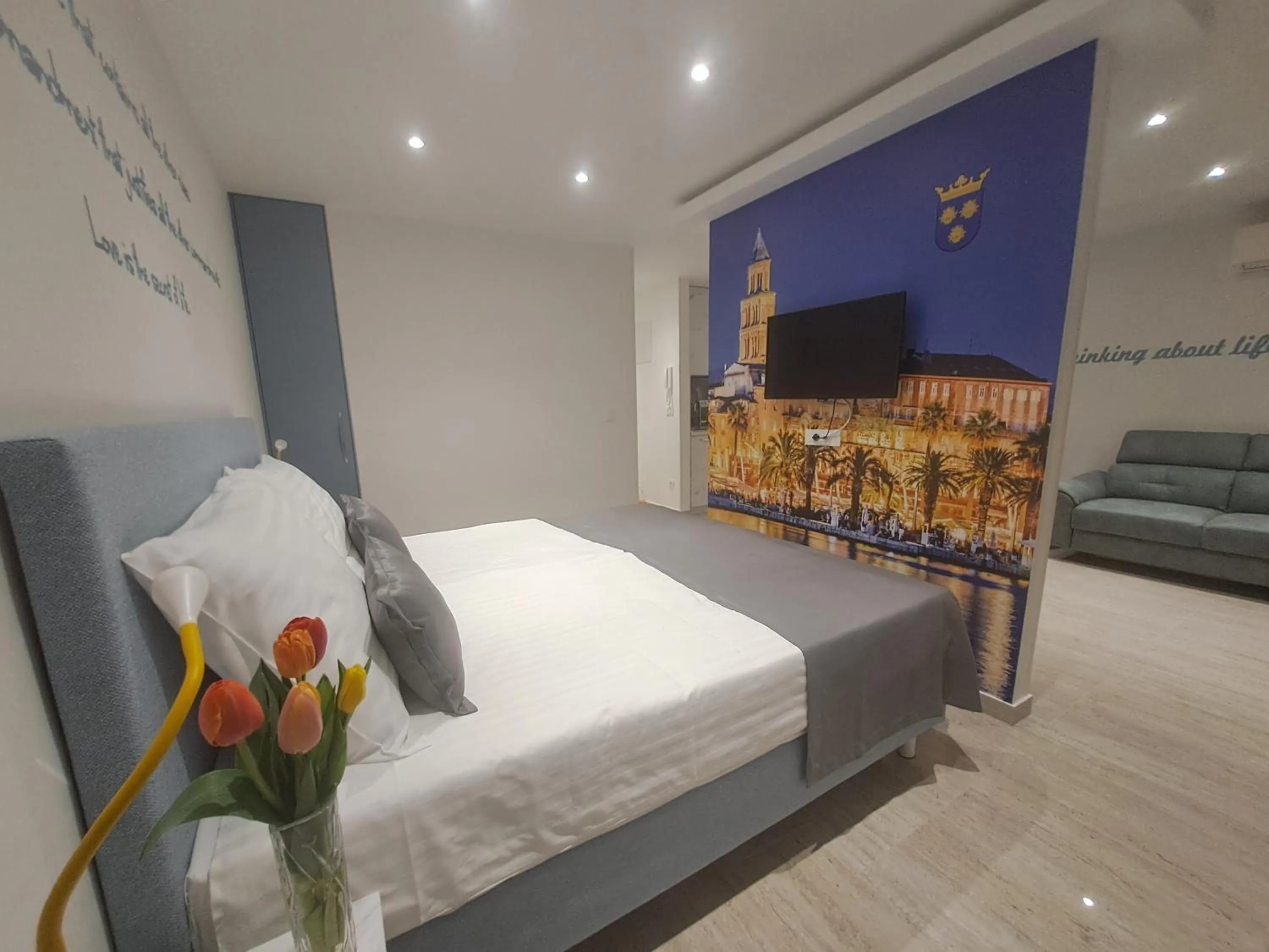 Bedroom, Bed in Sea View Apartment 4 You in Split