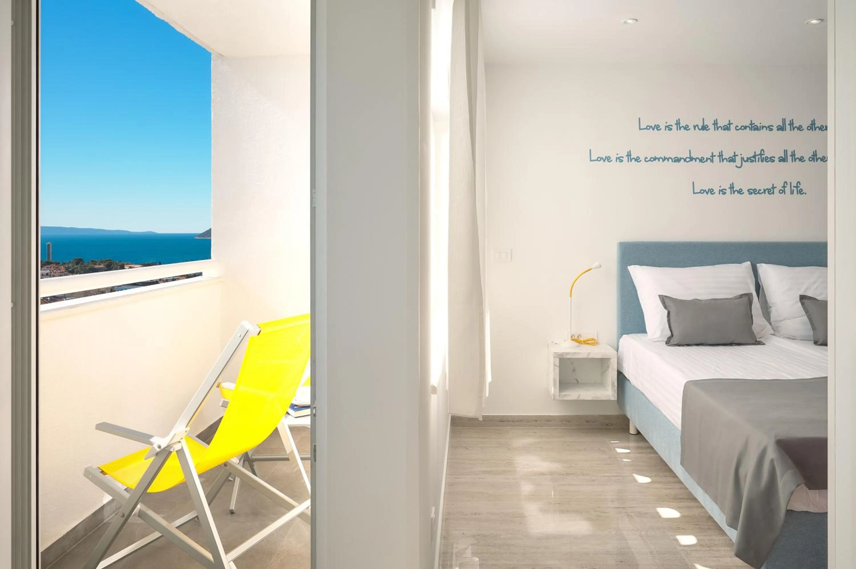 Bedroom, Bed in Sea View Apartment 4 You in Split