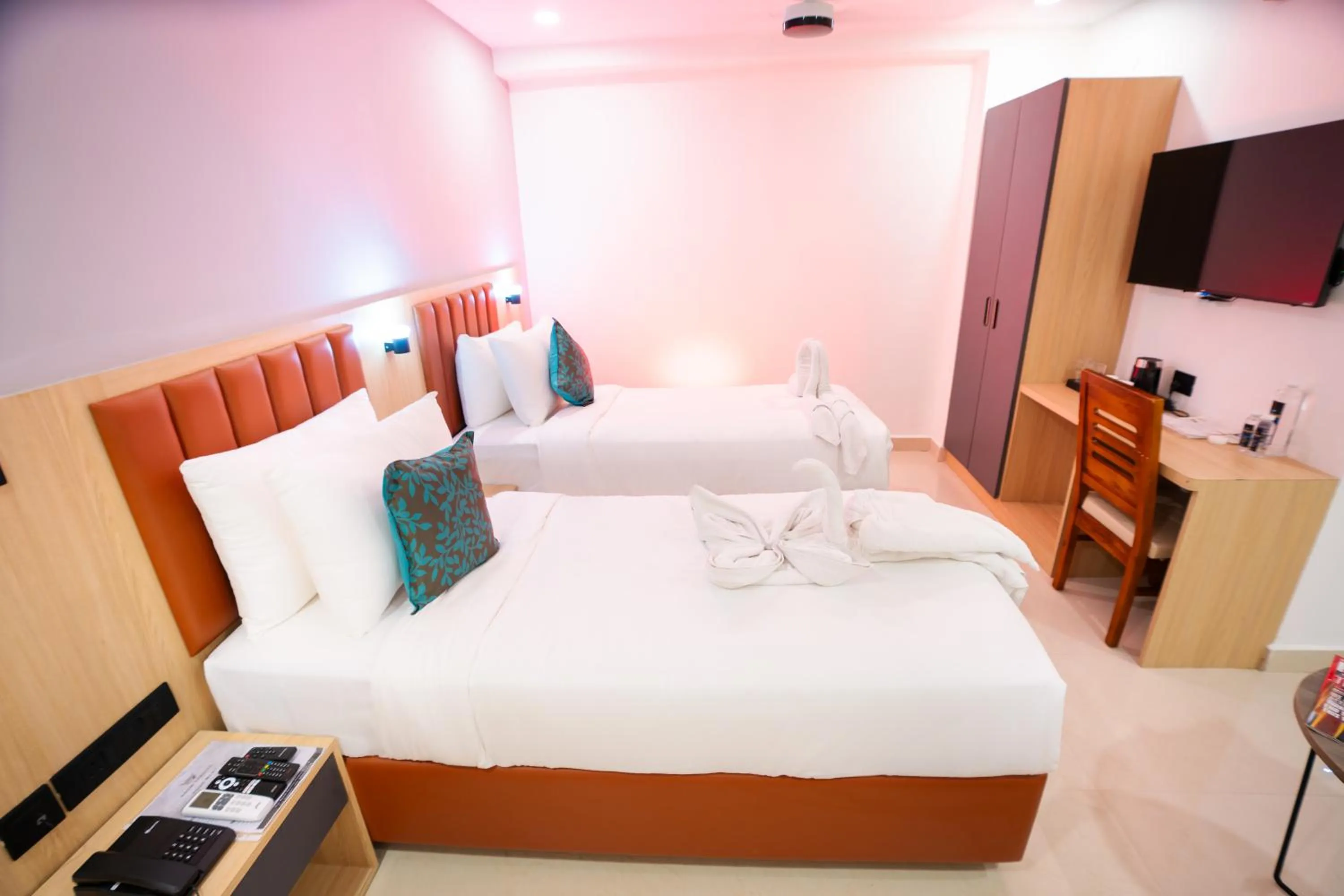 Photo of the whole room, Bed in Sunrise Business Hotel, S R Nagar - Ameerpet