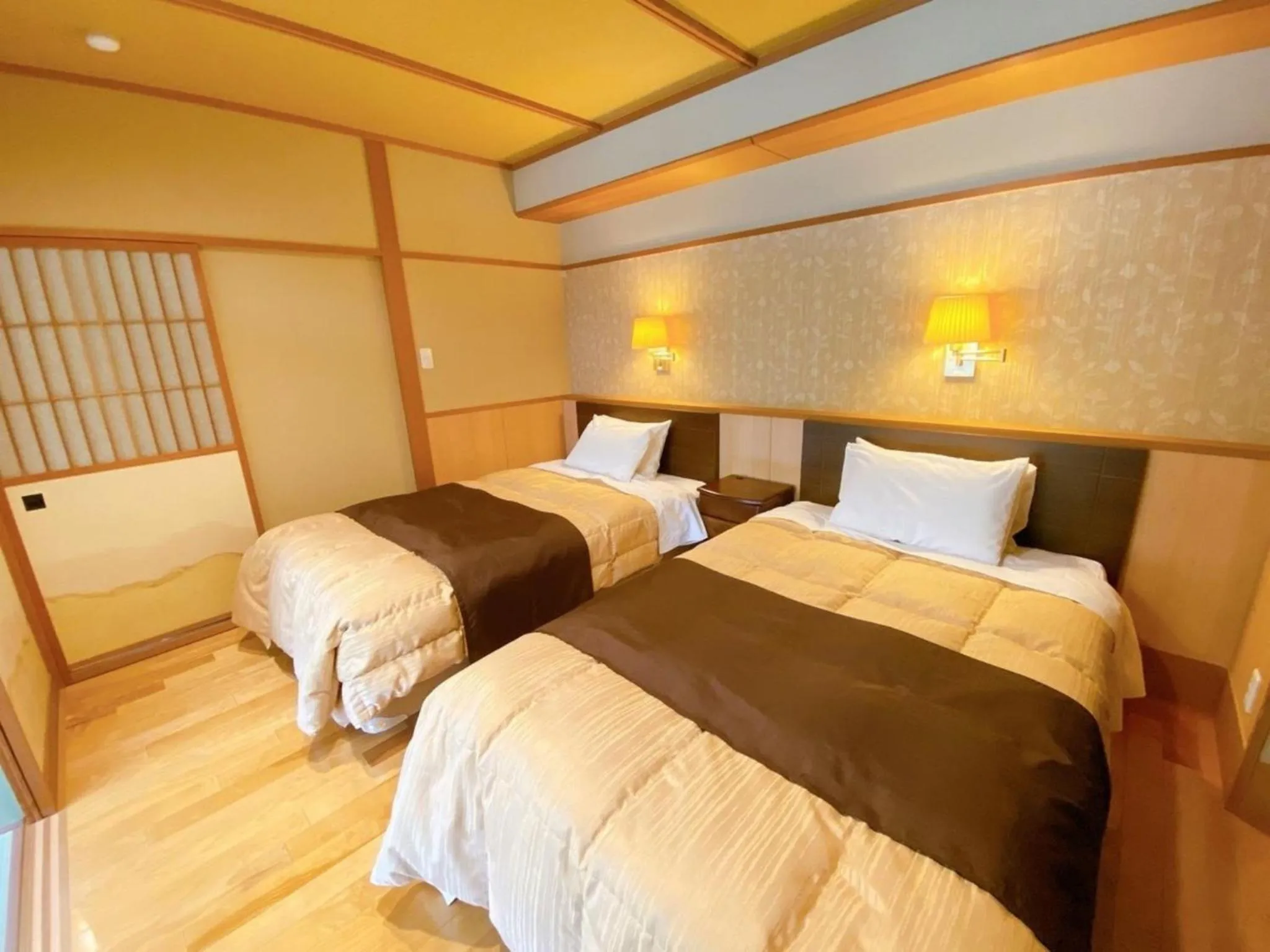 Bed in Harumiya Ryokan