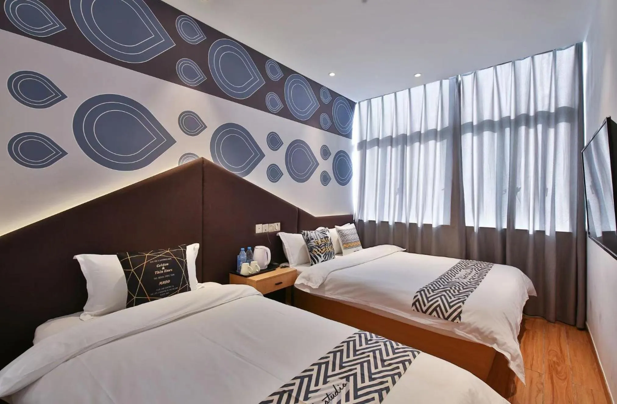 Bed in Shanghai Pengpai Art Youth Hotel