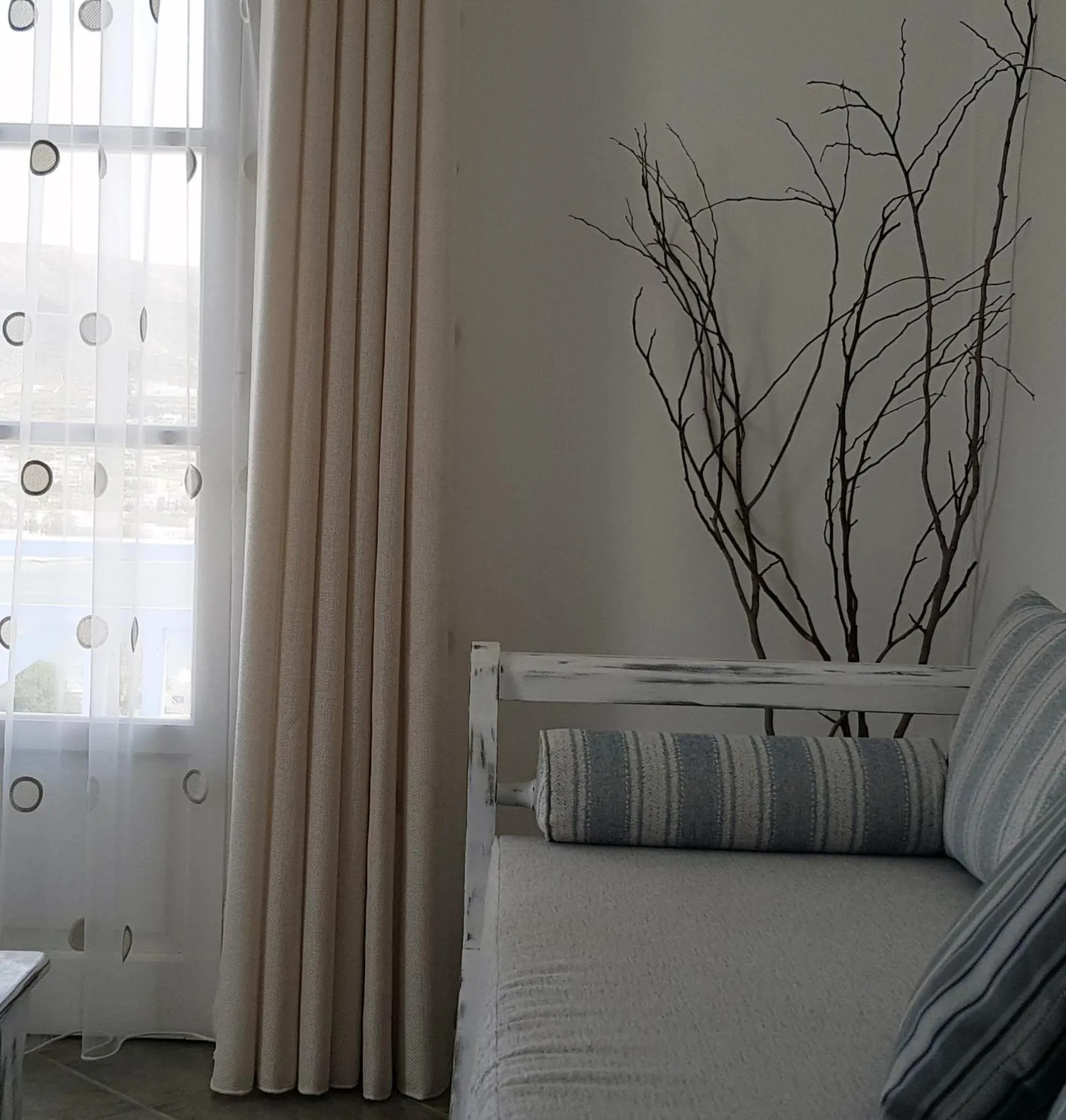 Living room, Bed in Paros Paradise Apartments