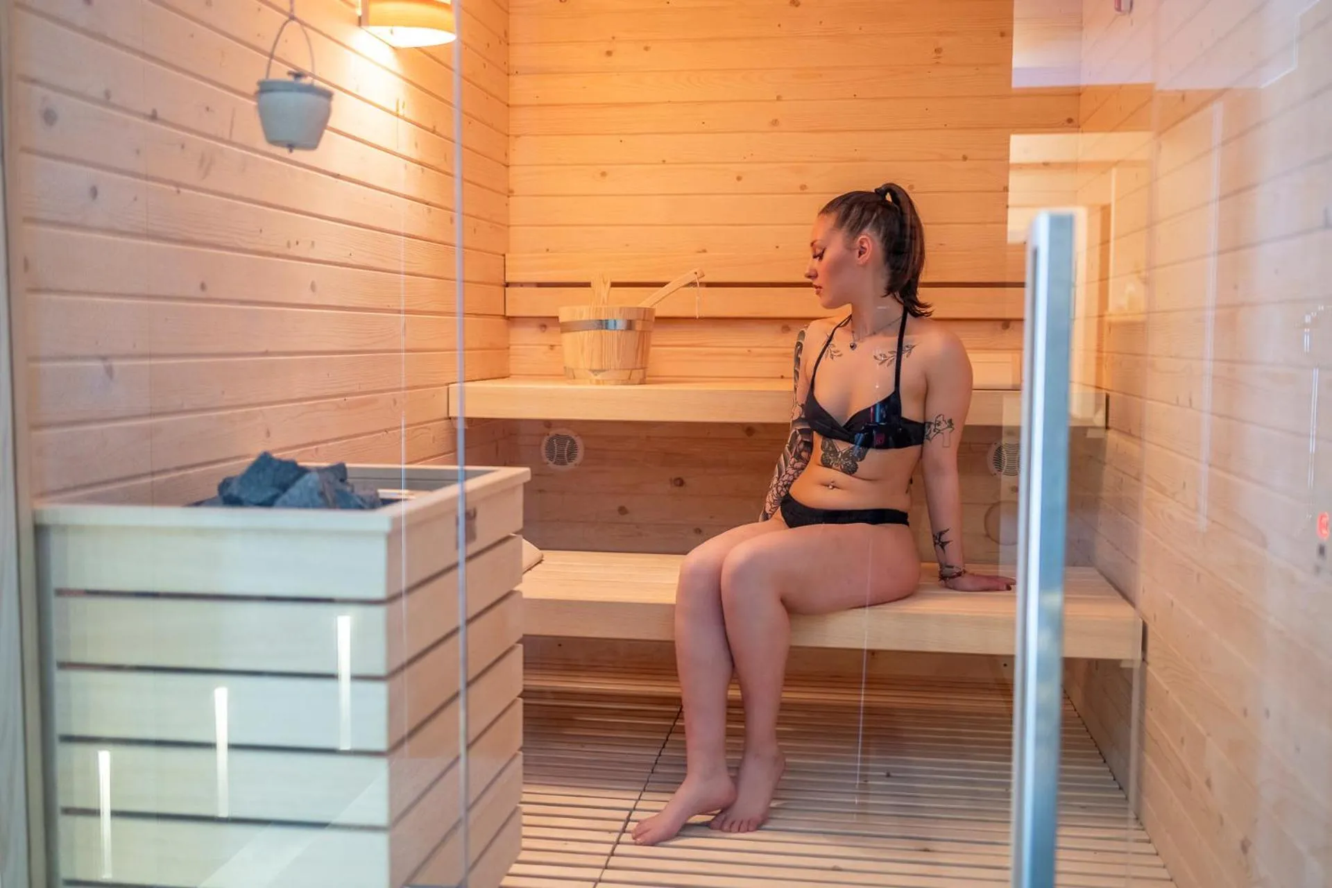 Sauna in Riserva Bianca Limone Hotel & SPA