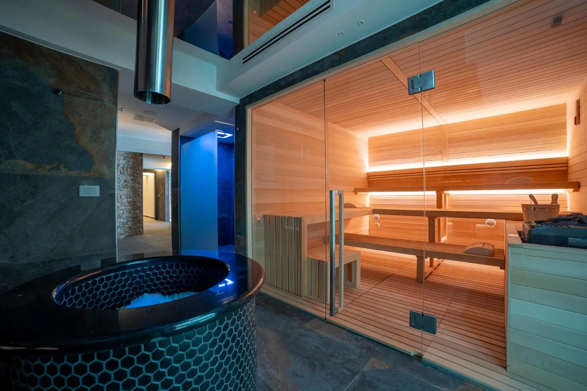 Sauna, Bed in Riserva Bianca Limone Hotel & SPA