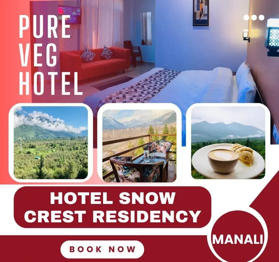 Bedroom in Snow Crest Residency - A Pure Veg Hotel Bedroom in Snow Crest Residency - A Pure Veg Hotel