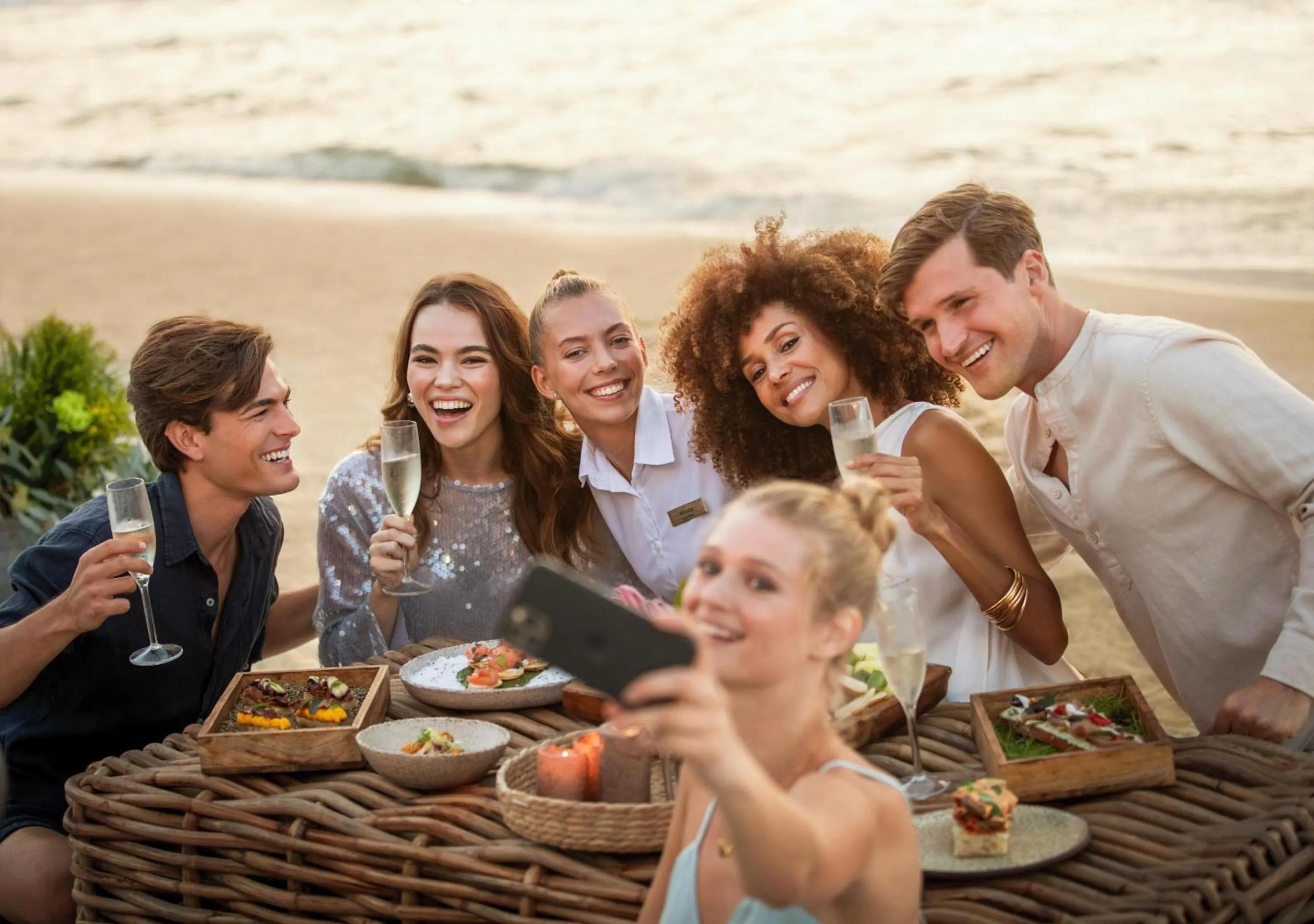 People in Sani Beach