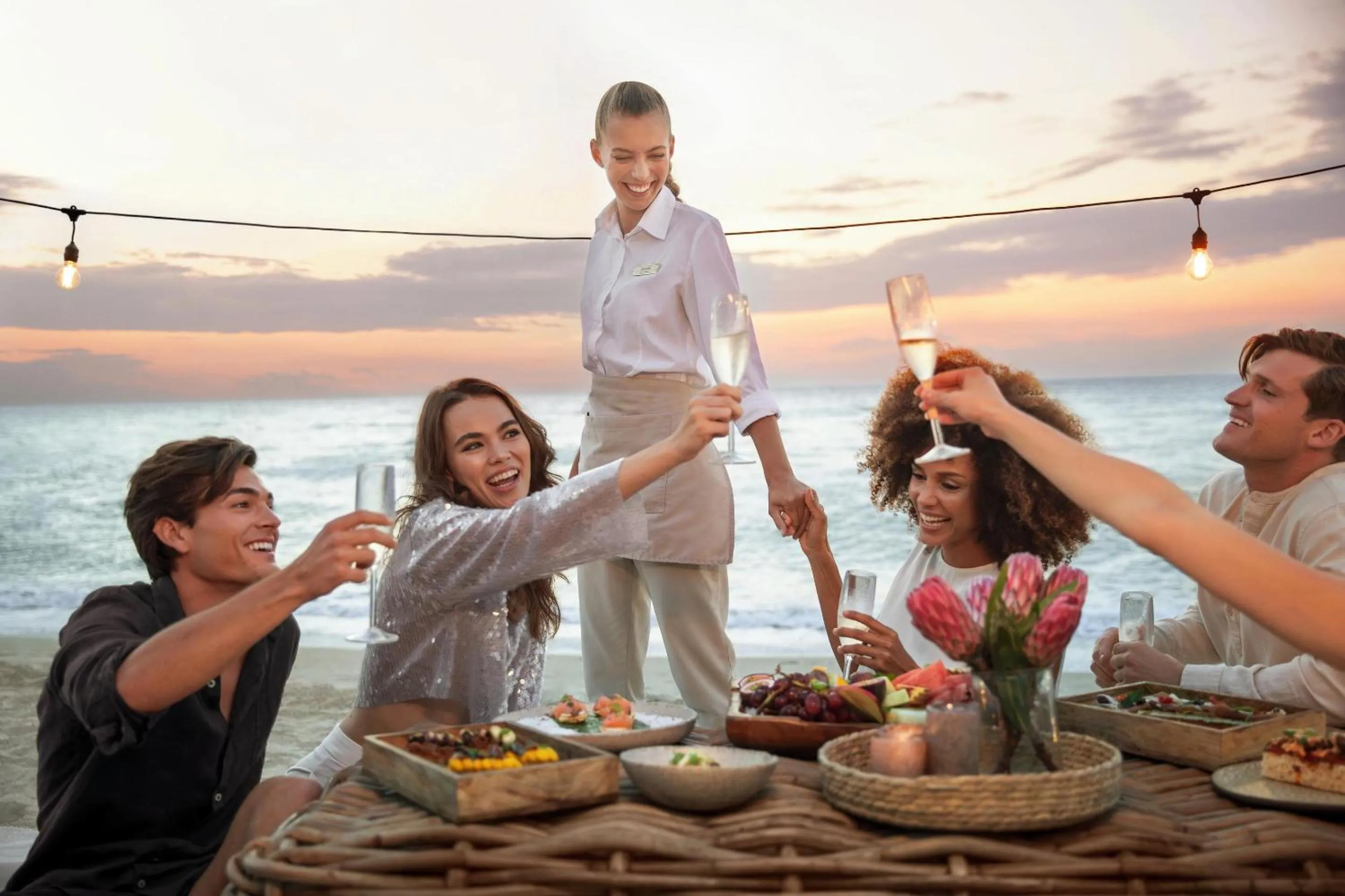 People in Sani Beach