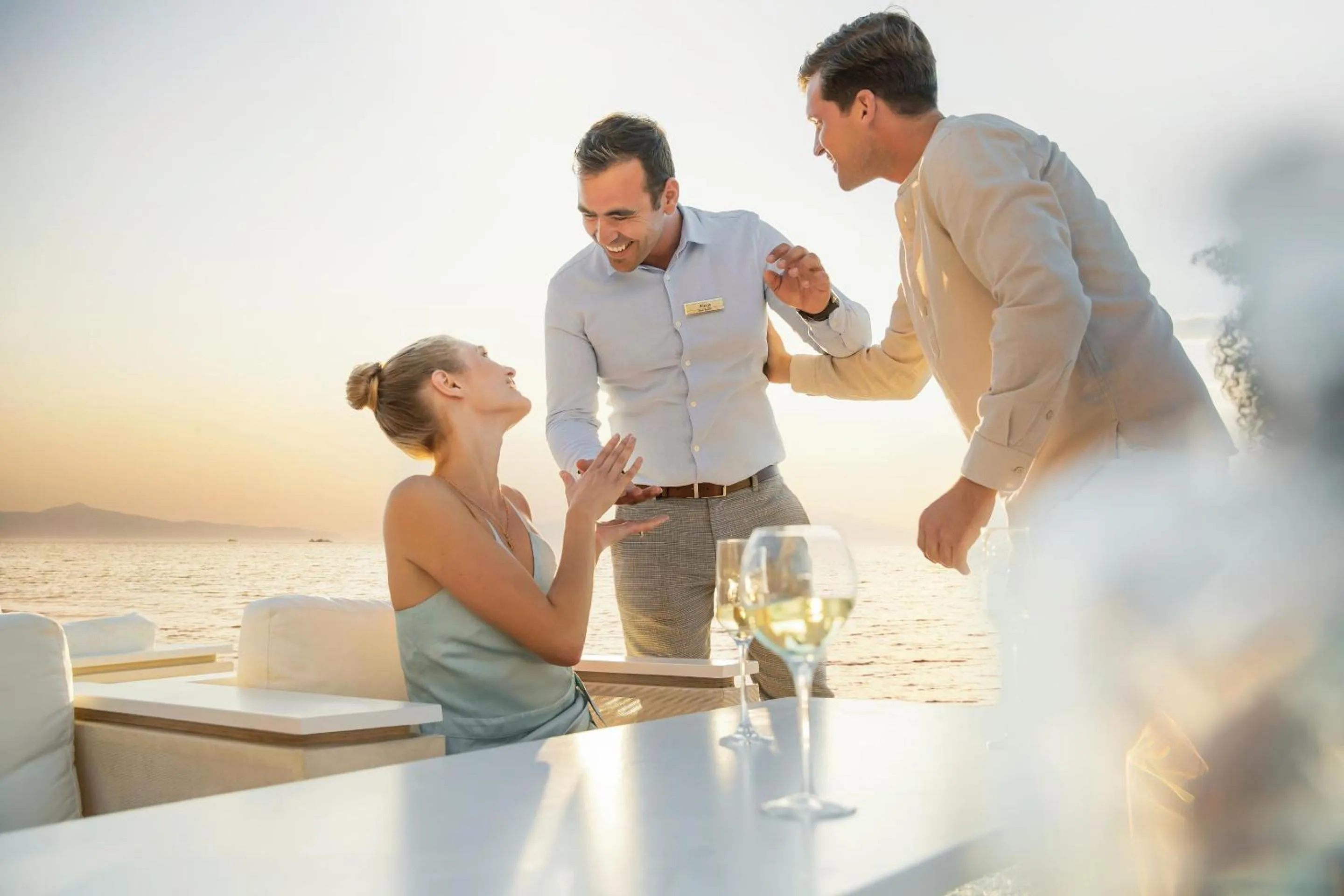 People in Sani Beach