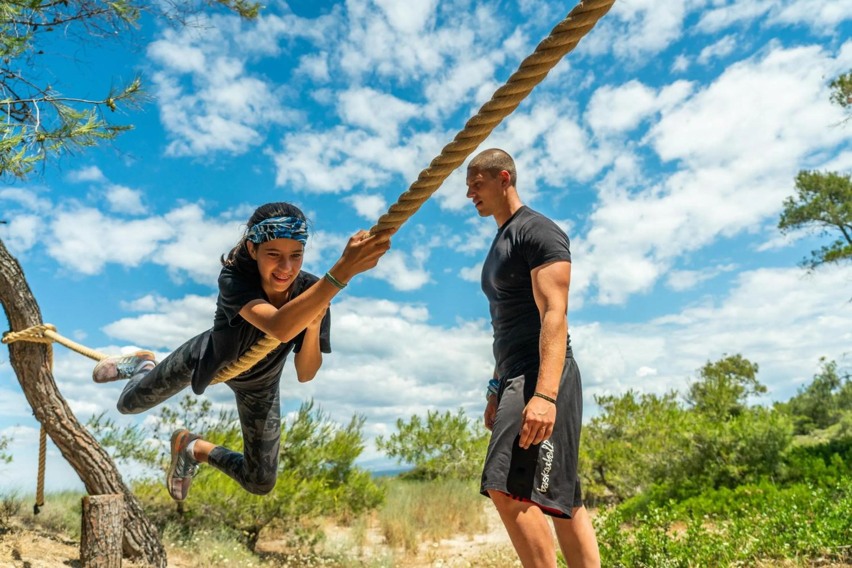 People in Sani Beach