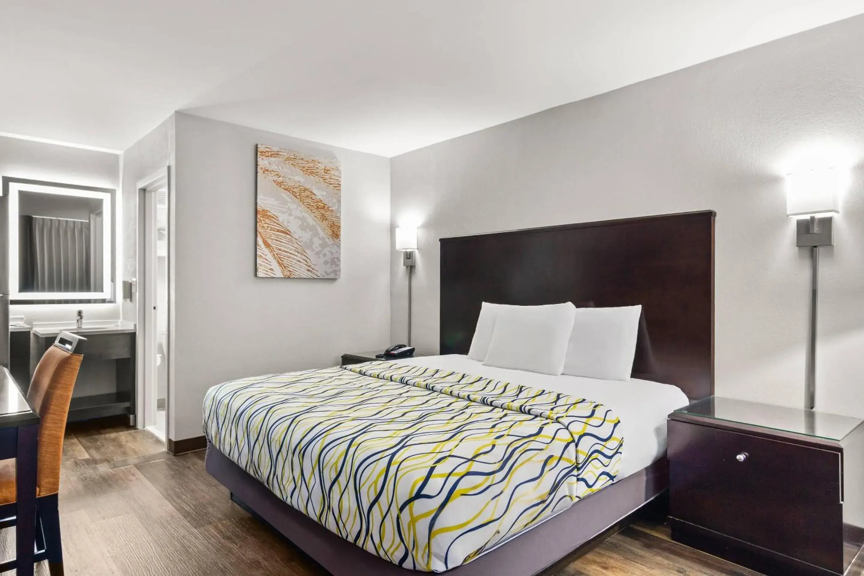 Bedroom, Bed in Suburban Studios Orange Park - Jacksonville near Naval Air Station Bedroom, Bed in Suburban Studios Orange Park - Jacksonville near Naval Air Station