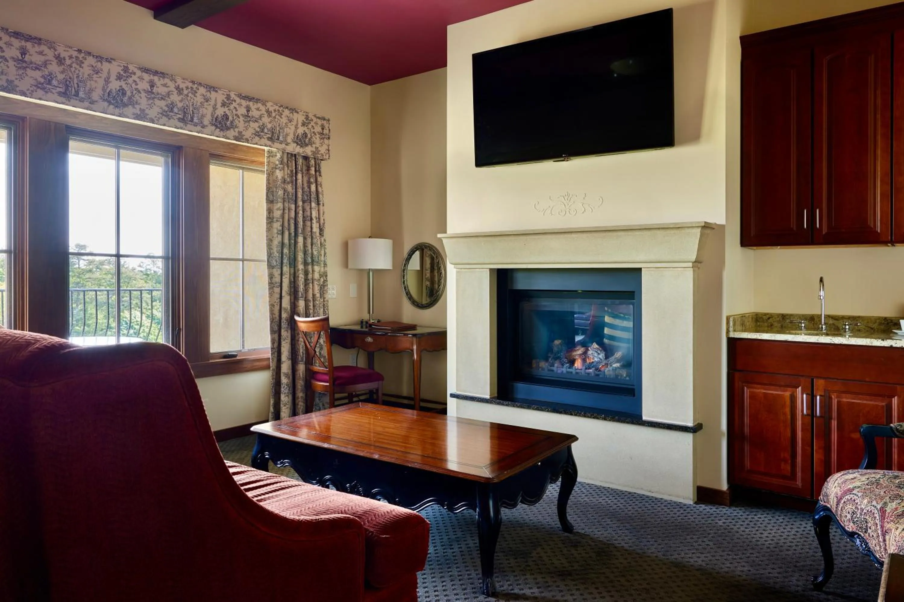 fireplace in Mirbeau Inn & Spa - Plymouth