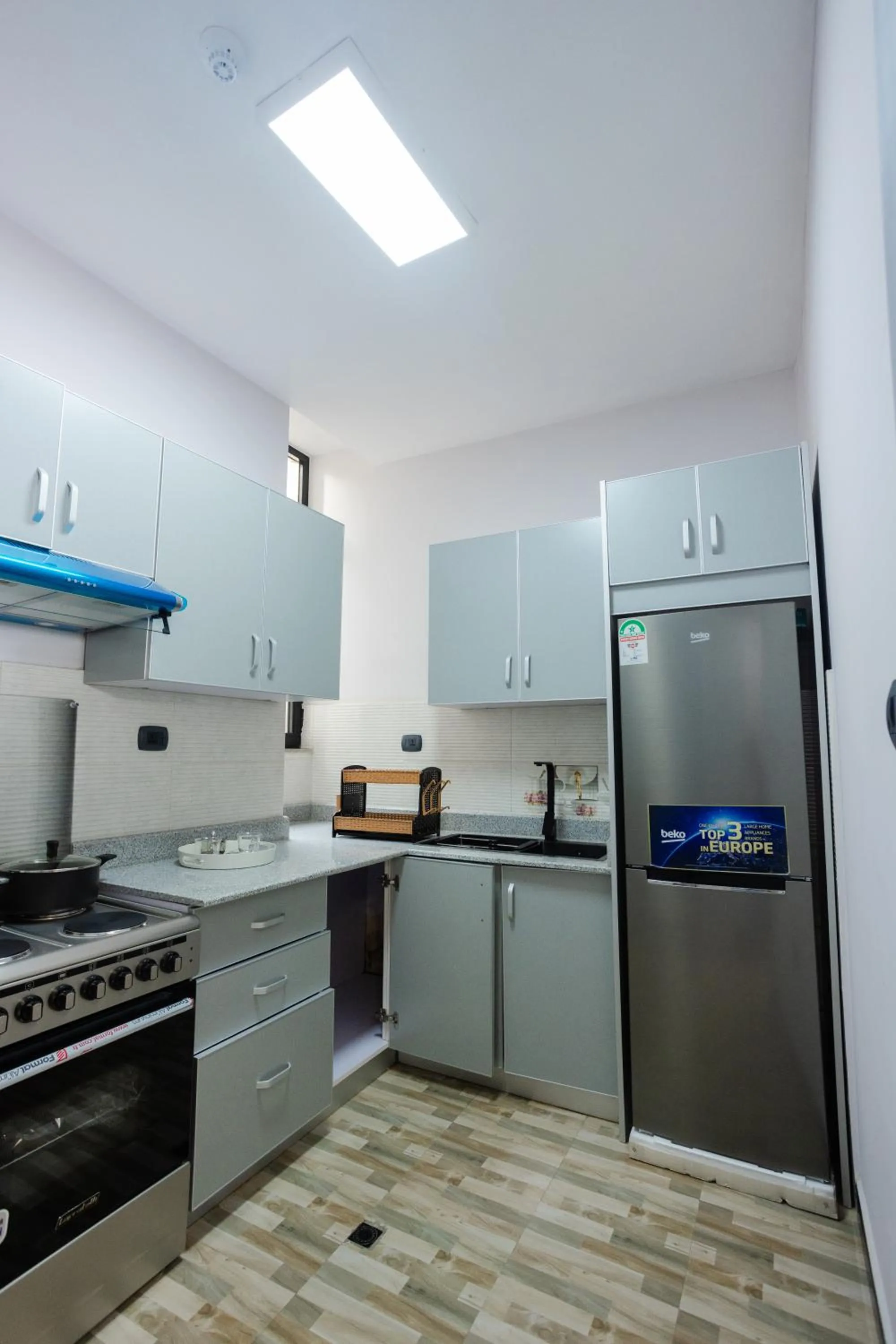 Kitchen or kitchenette in Amnen Apartments