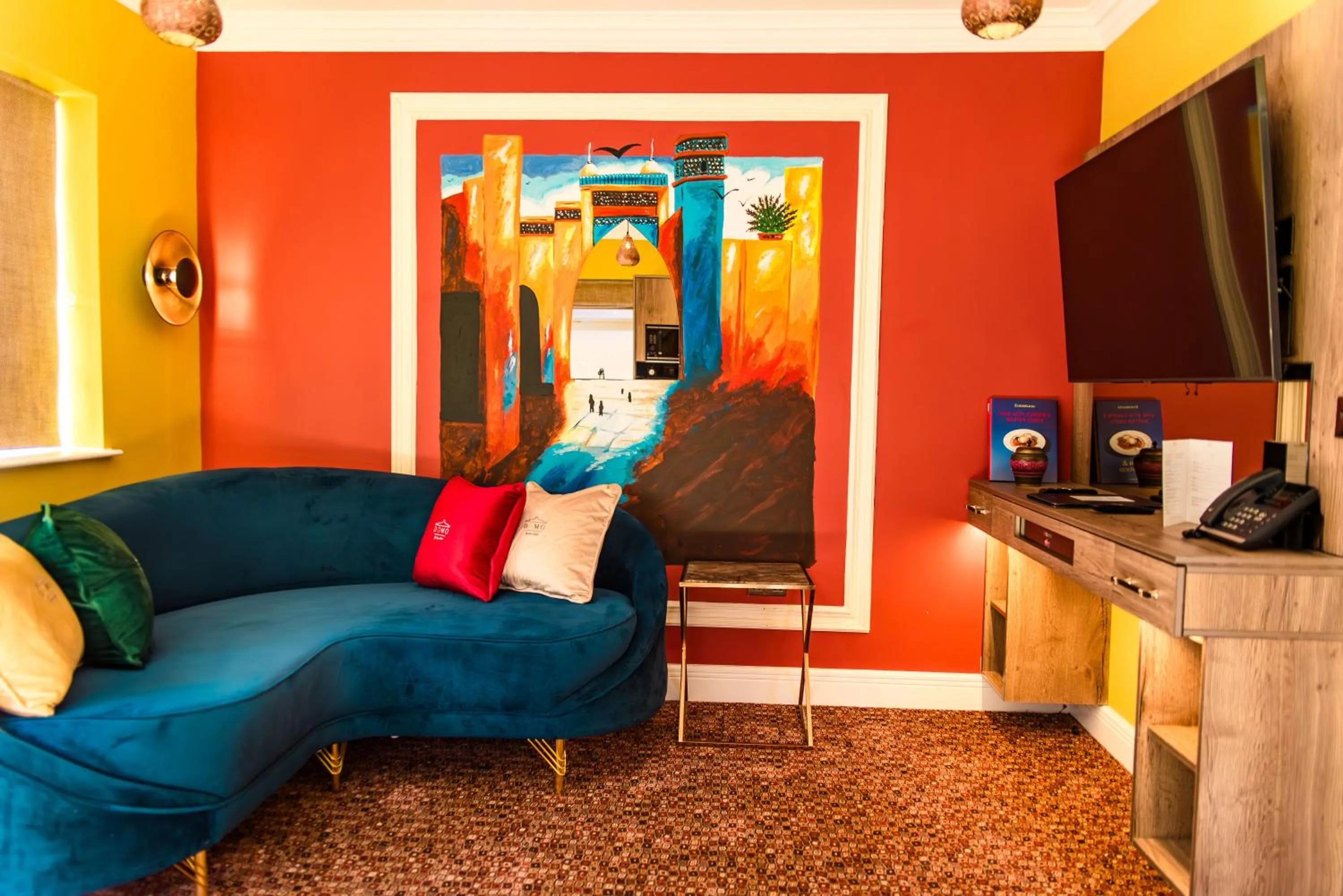 Communal lounge/ TV room in Domo Boutique Hotel Birmingham