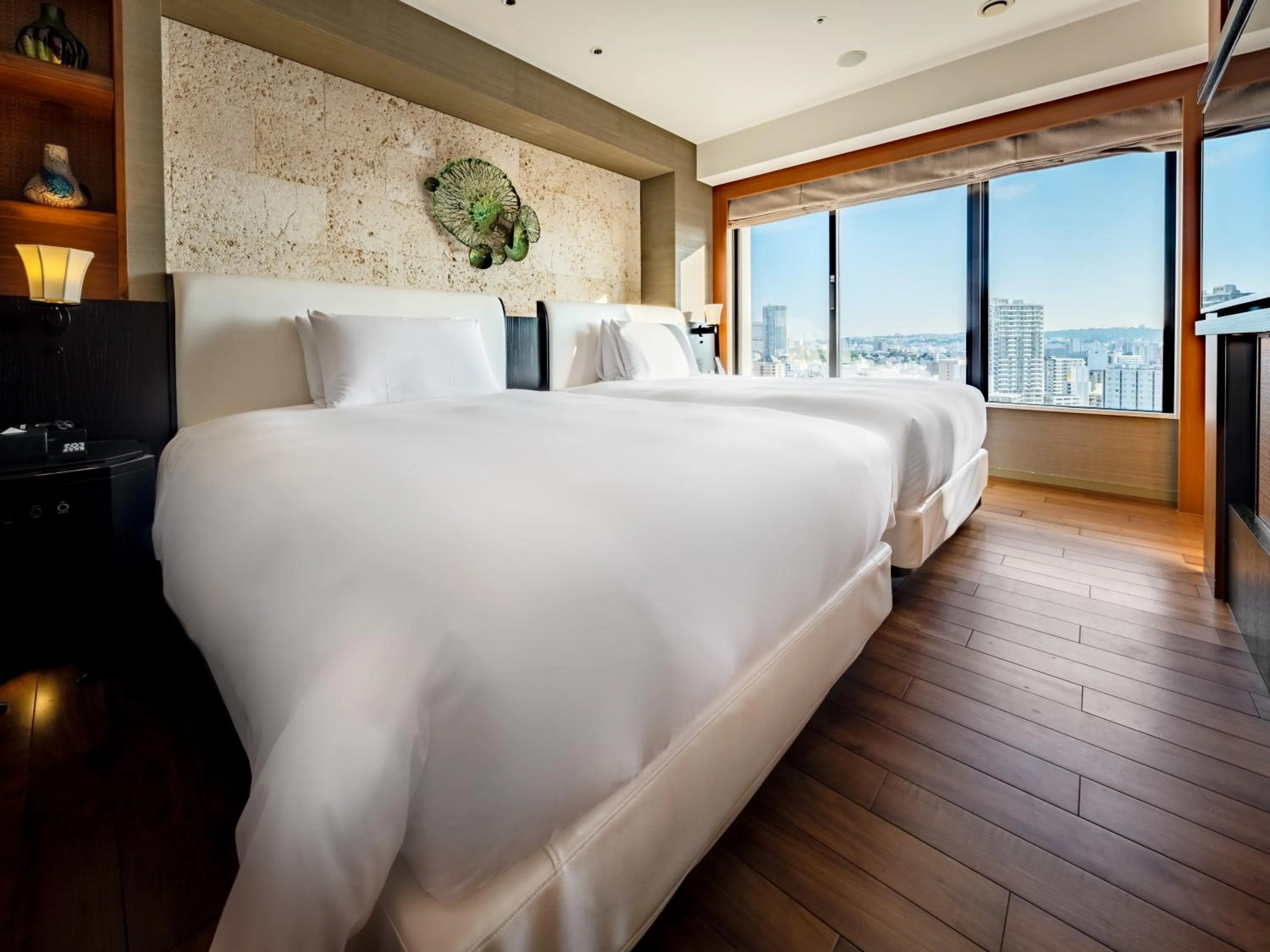 Bed in Hyatt Regency Naha, Okinawa