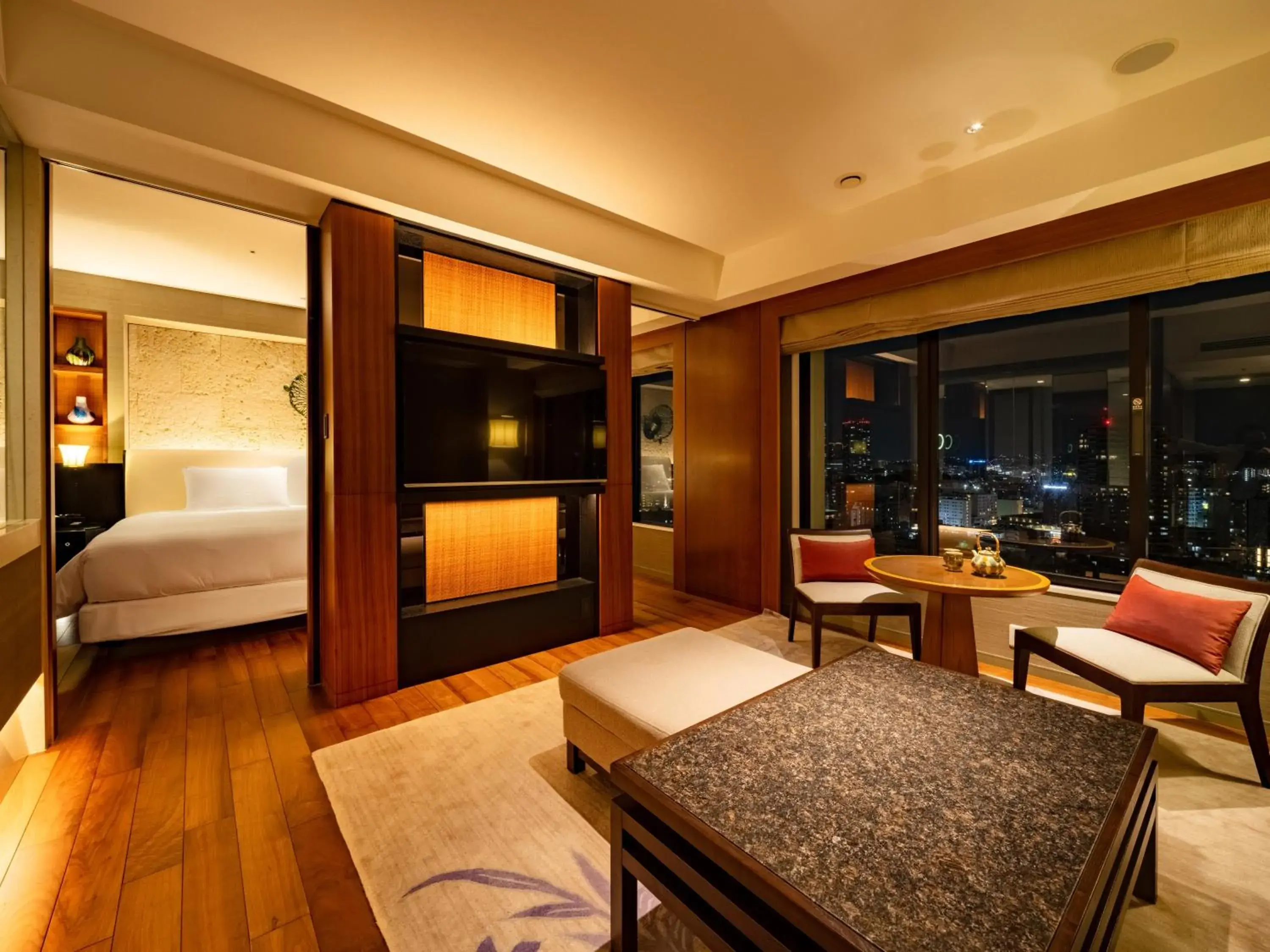 View (from property/room), Bed in Hyatt Regency Naha, Okinawa View (from property/room), Bed in Hyatt Regency Naha, Okinawa