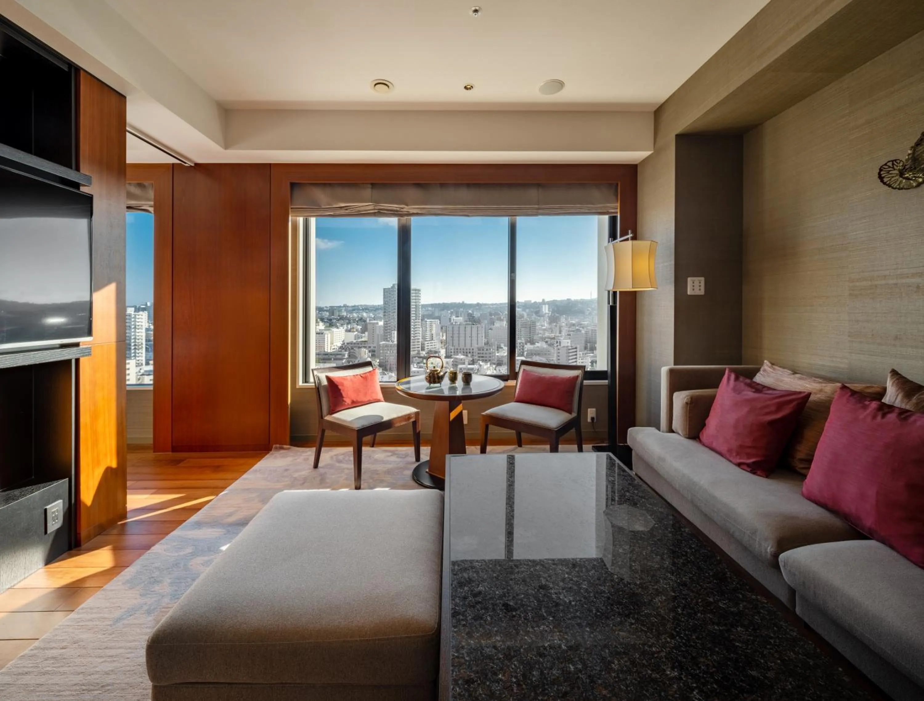 View (from property/room), Bed in Hyatt Regency Naha, Okinawa