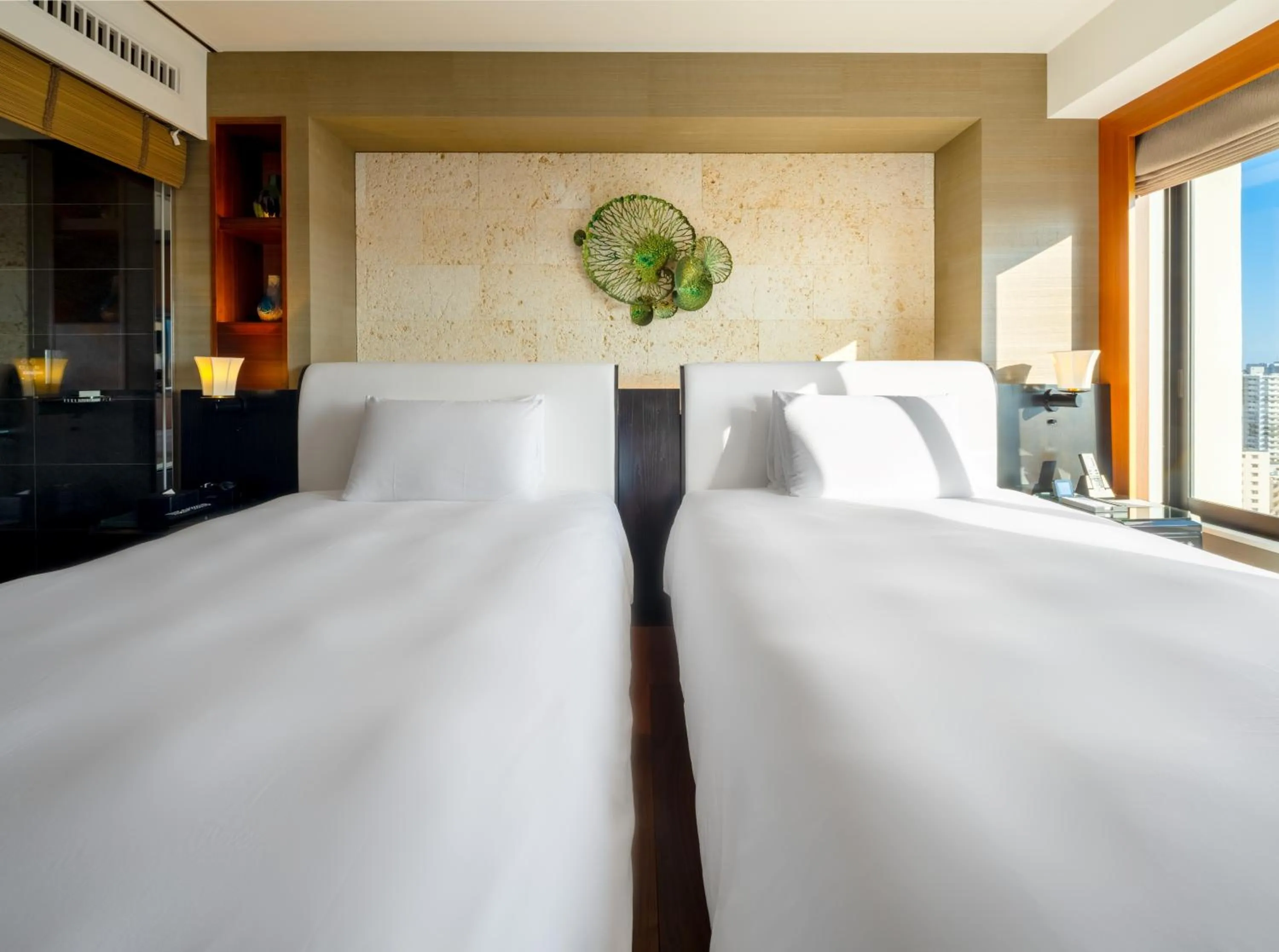 Bed in Hyatt Regency Naha, Okinawa