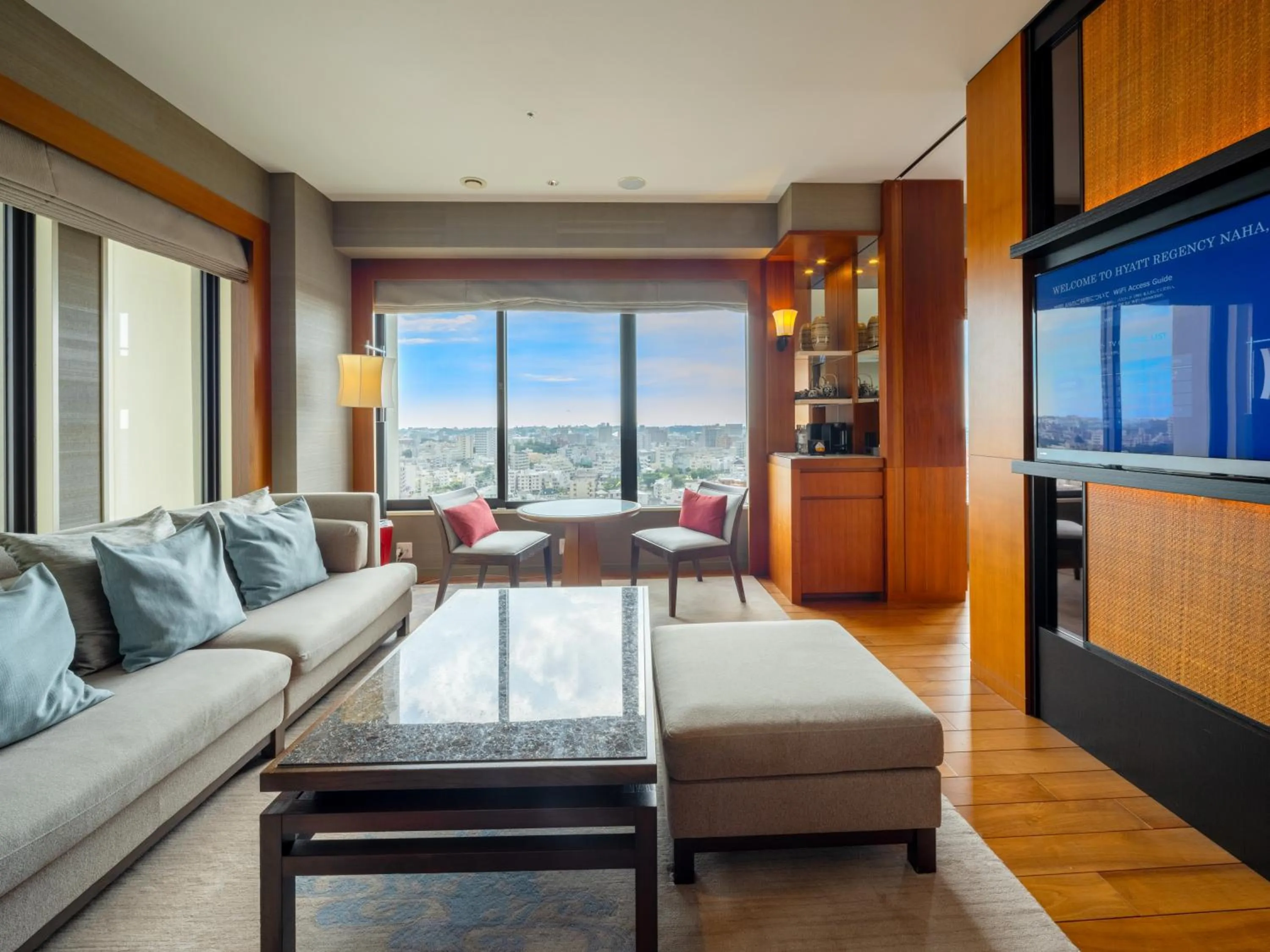 Living room in Hyatt Regency Naha, Okinawa