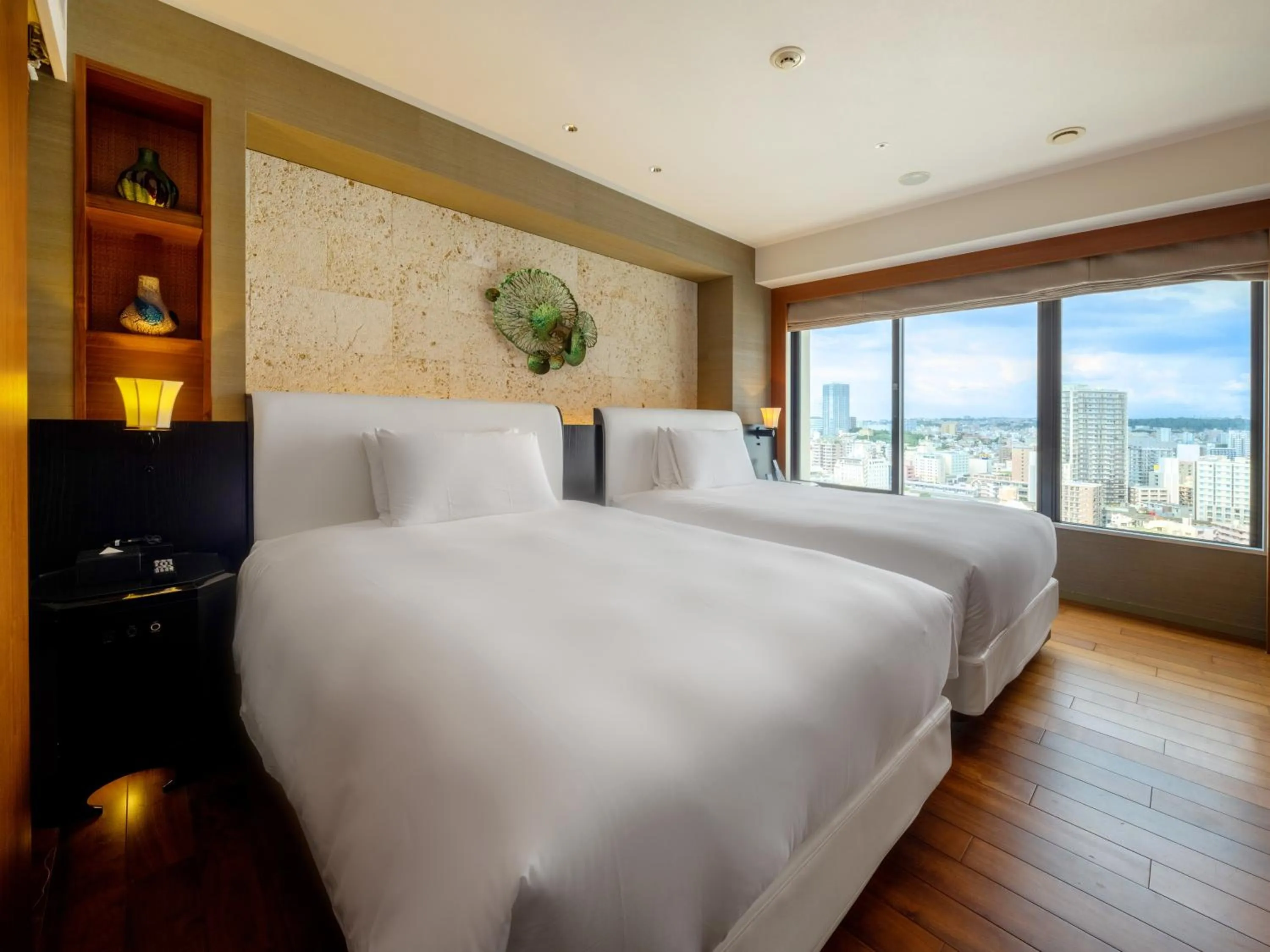 Bed in Hyatt Regency Naha, Okinawa