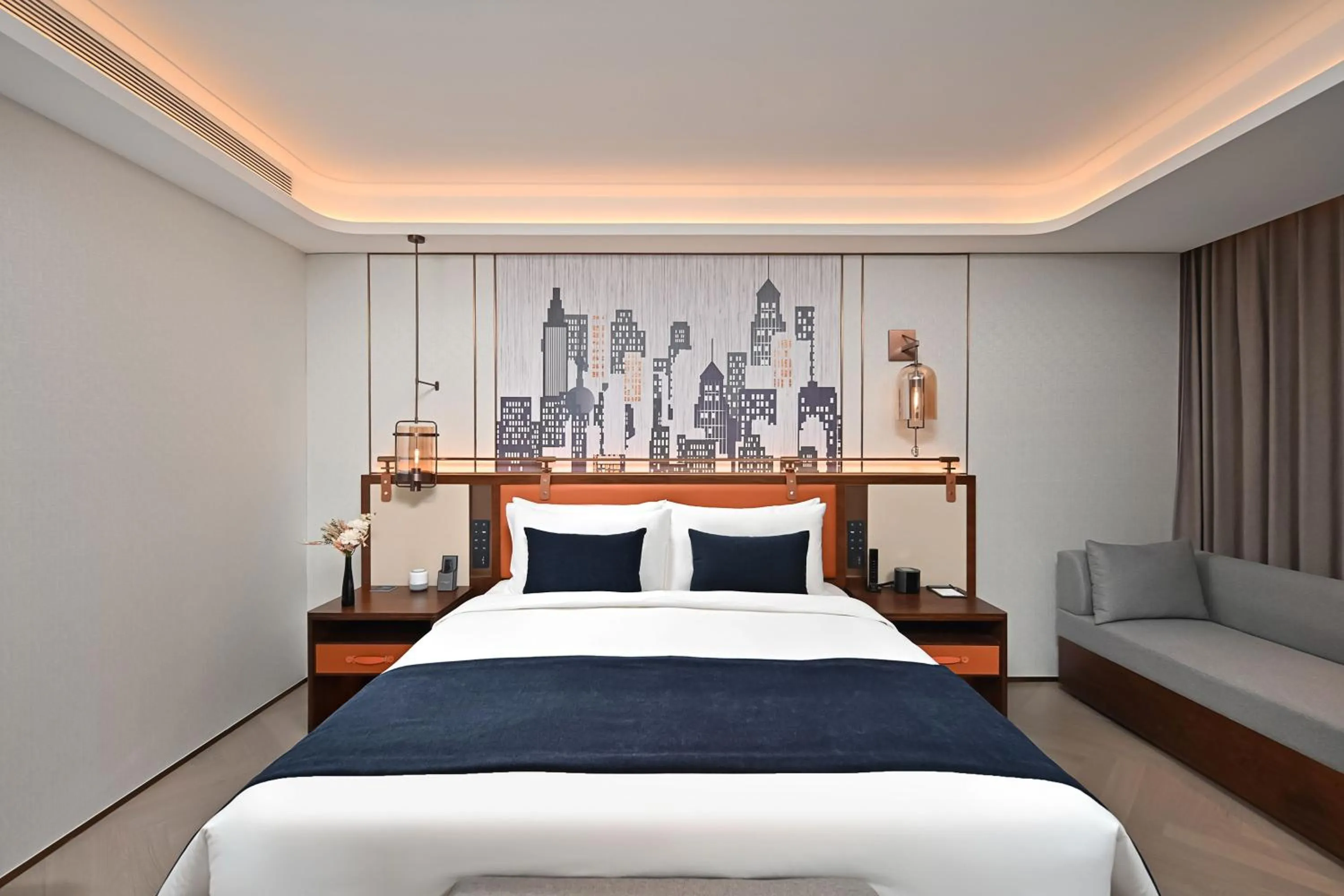 Bed in Shanghai Hongqiao Yankuang Tulip Hotel