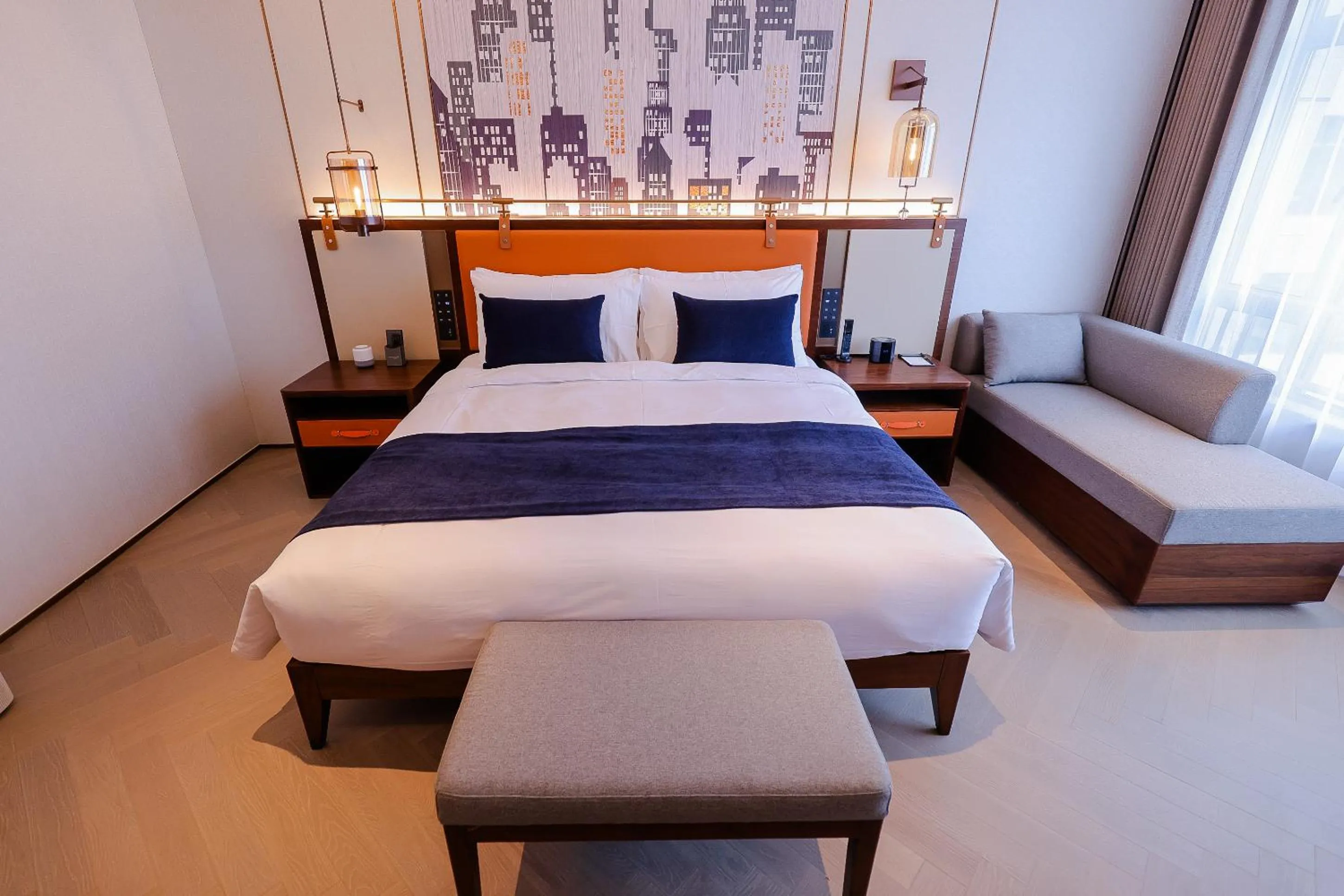 Bed in Shanghai Hongqiao Yankuang Tulip Hotel