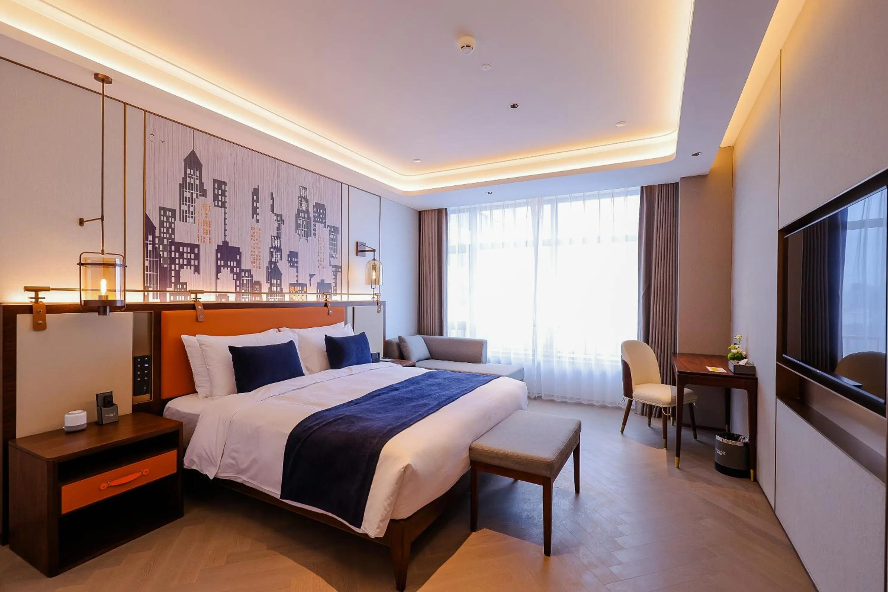 Bed in Shanghai Hongqiao Yankuang Tulip Hotel