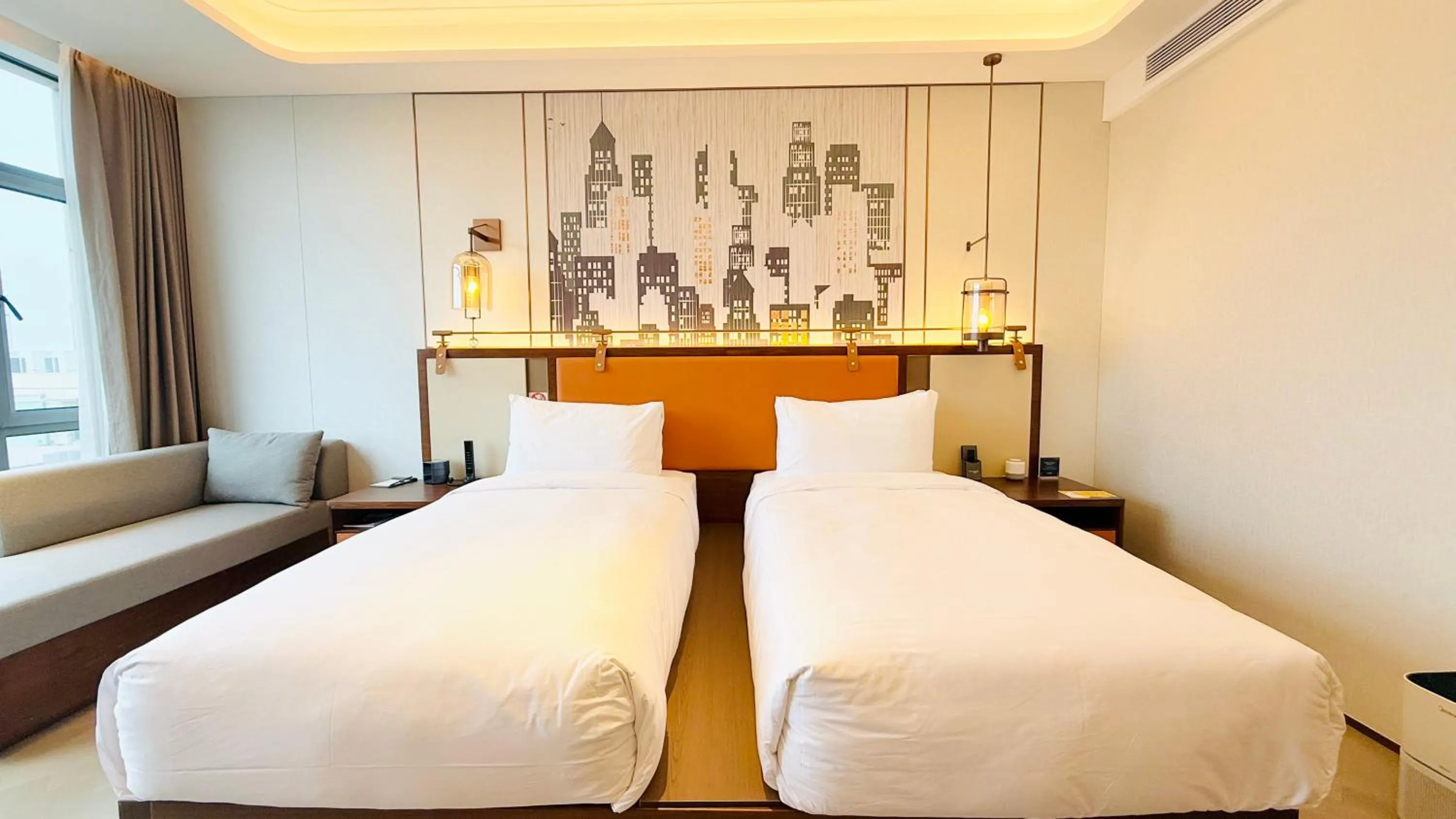 Bed in Shanghai Hongqiao Yankuang Tulip Hotel