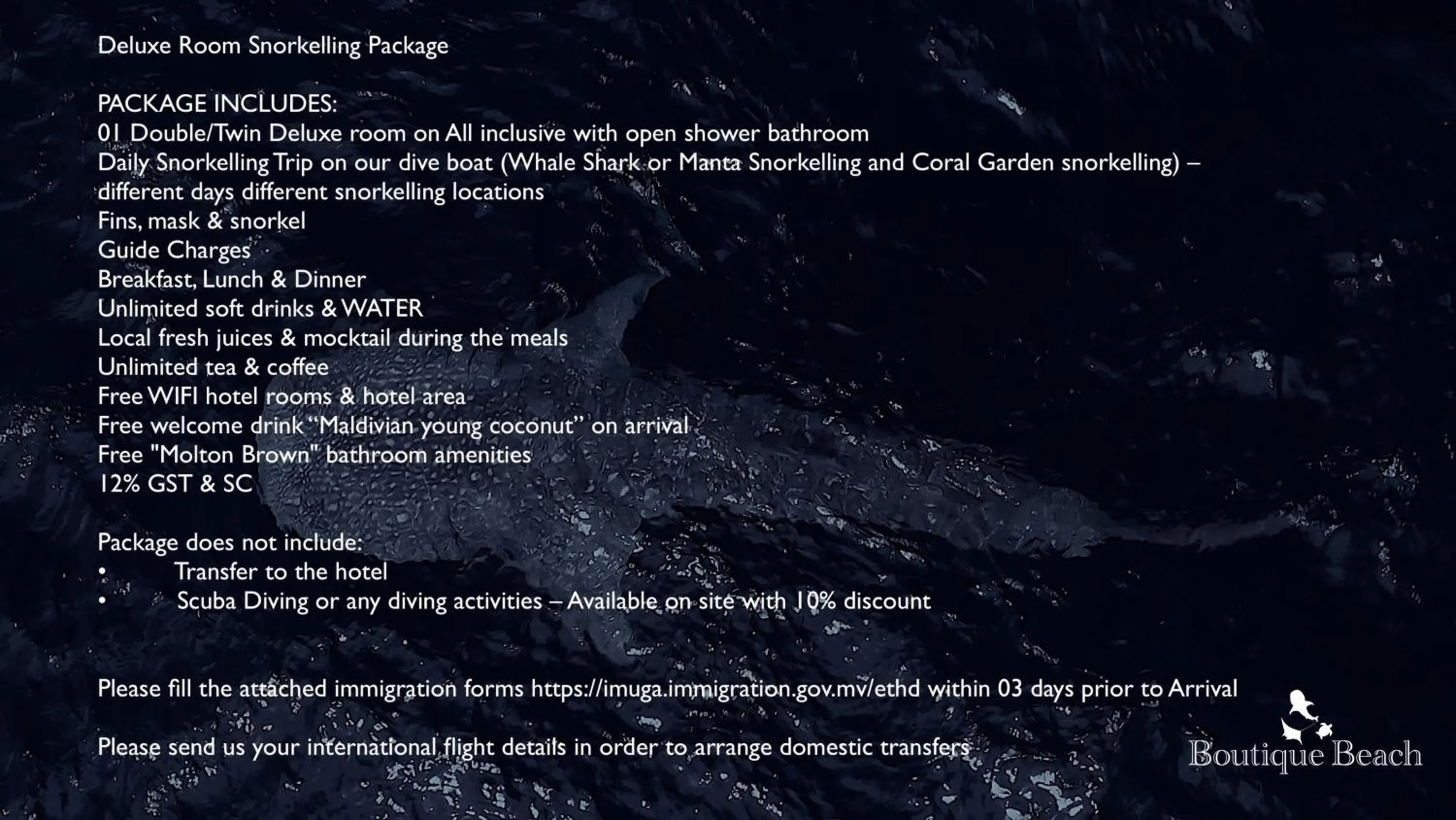 Snorkeling in Boutique Beach All Inclusive Diving Hotel