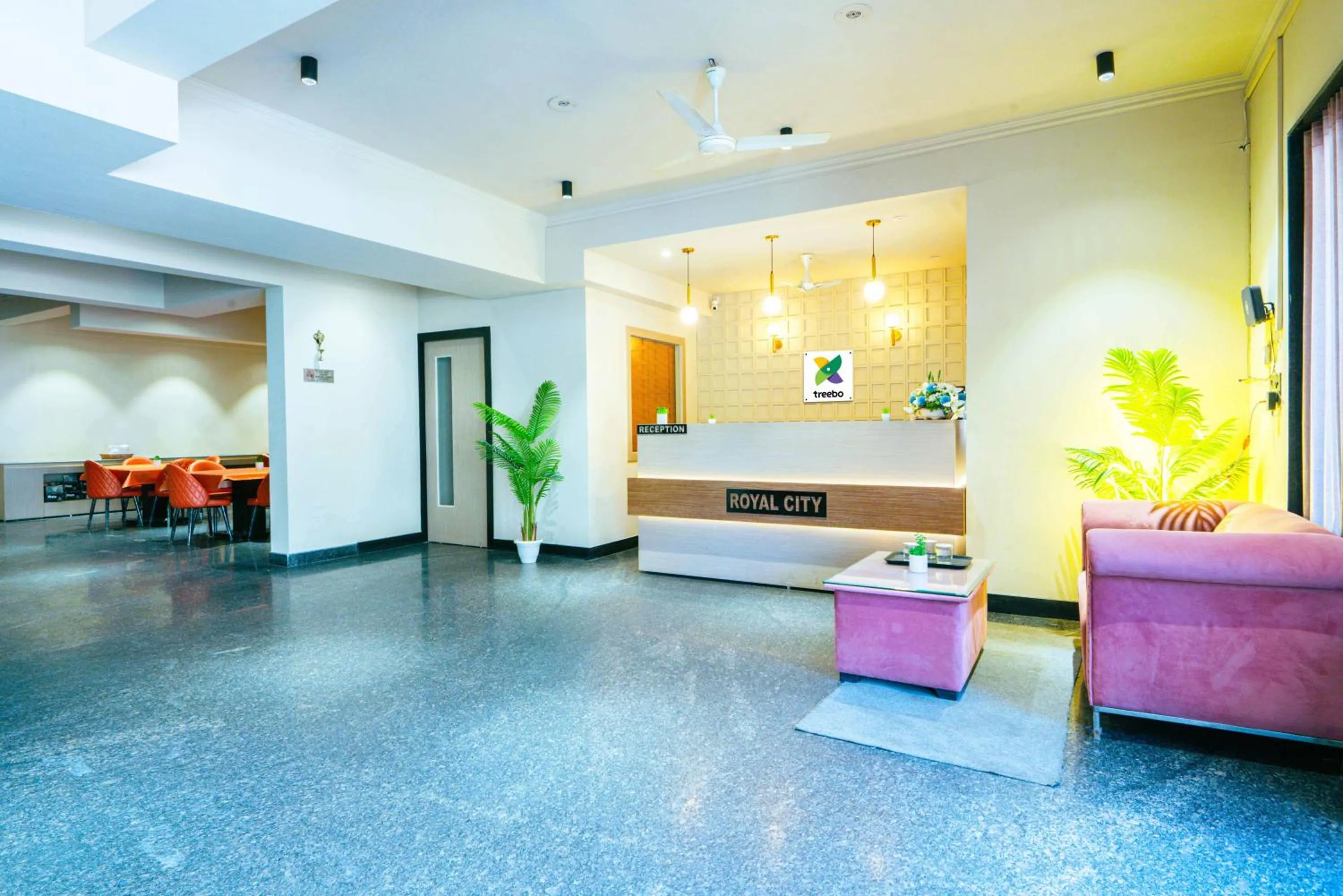 Seating area in Treebo Royal City