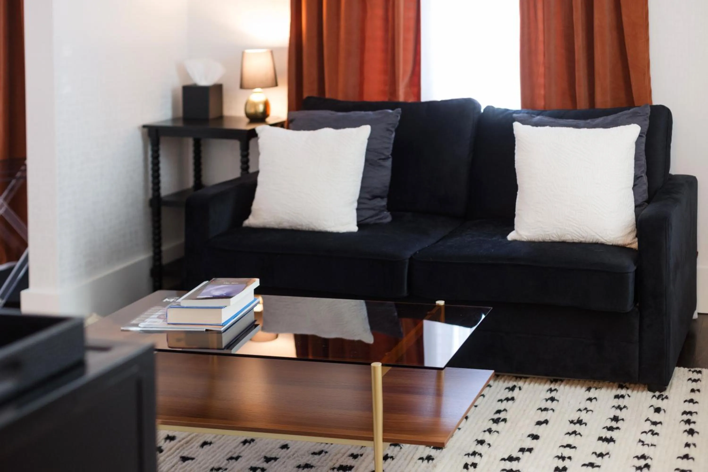 Seating area in Doctor Sax House